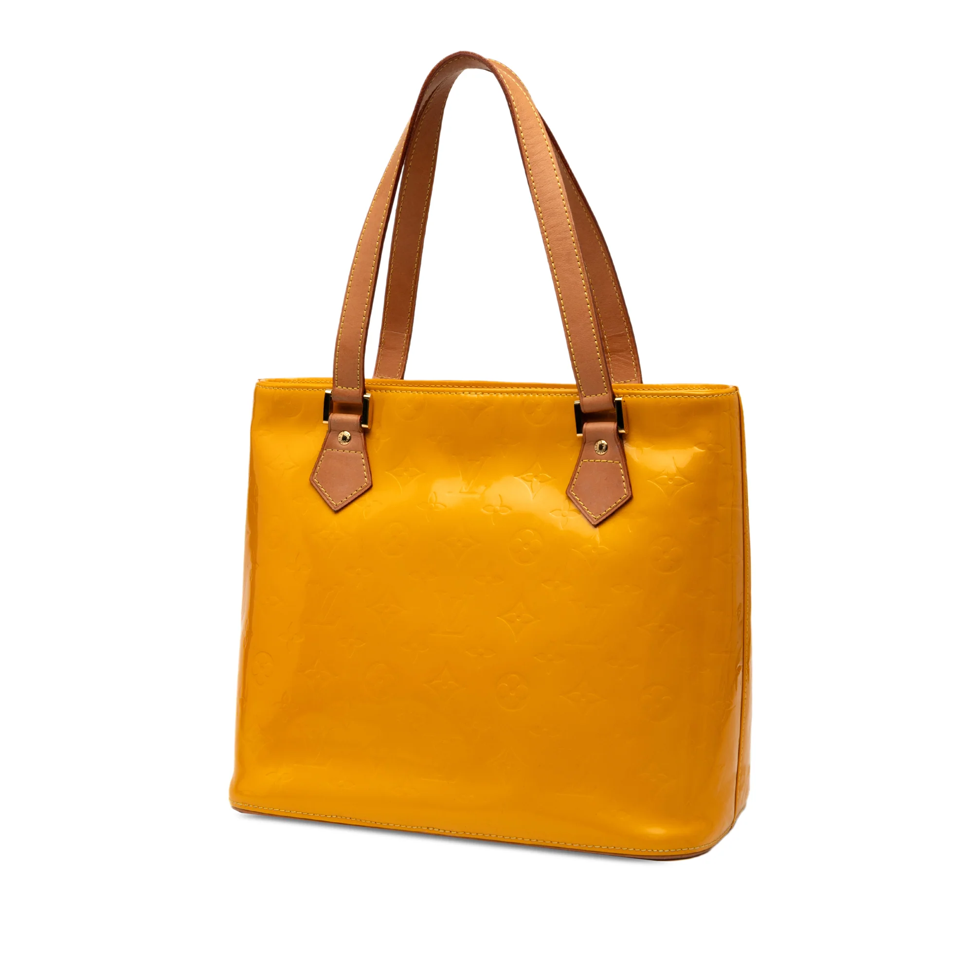 Louis Vuitton | Pre-Owned Monogram Vernis Houston | Yellow/Light Yellow - Image 3