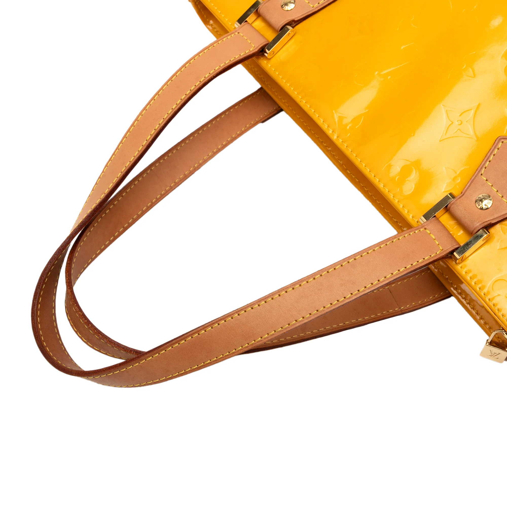 Louis Vuitton | Pre-Owned Monogram Vernis Houston | Yellow/Light Yellow - Image 9