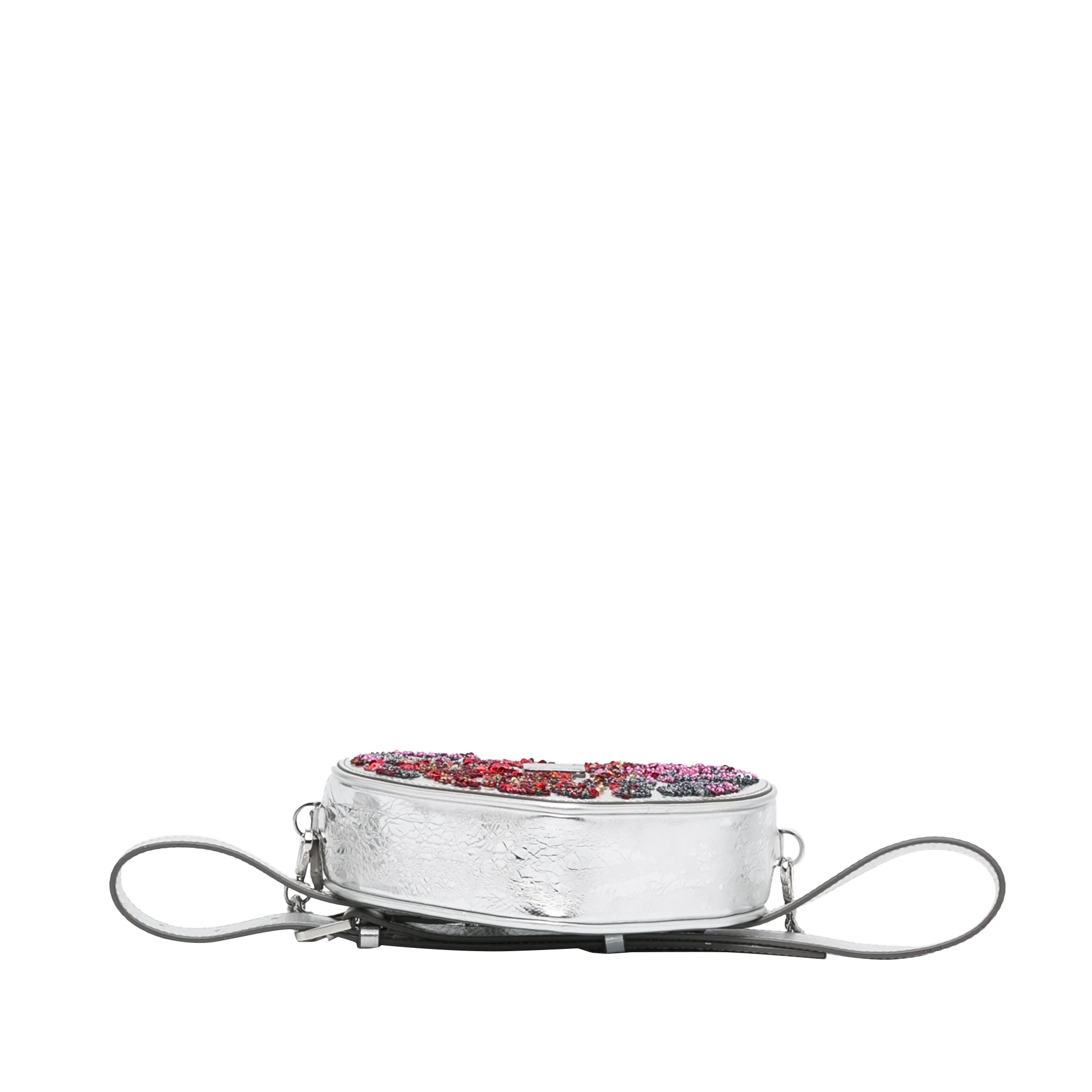 MCM | Pre-Owned Paticia Leopard Sparkle Satchel | SilverRed - Image 12