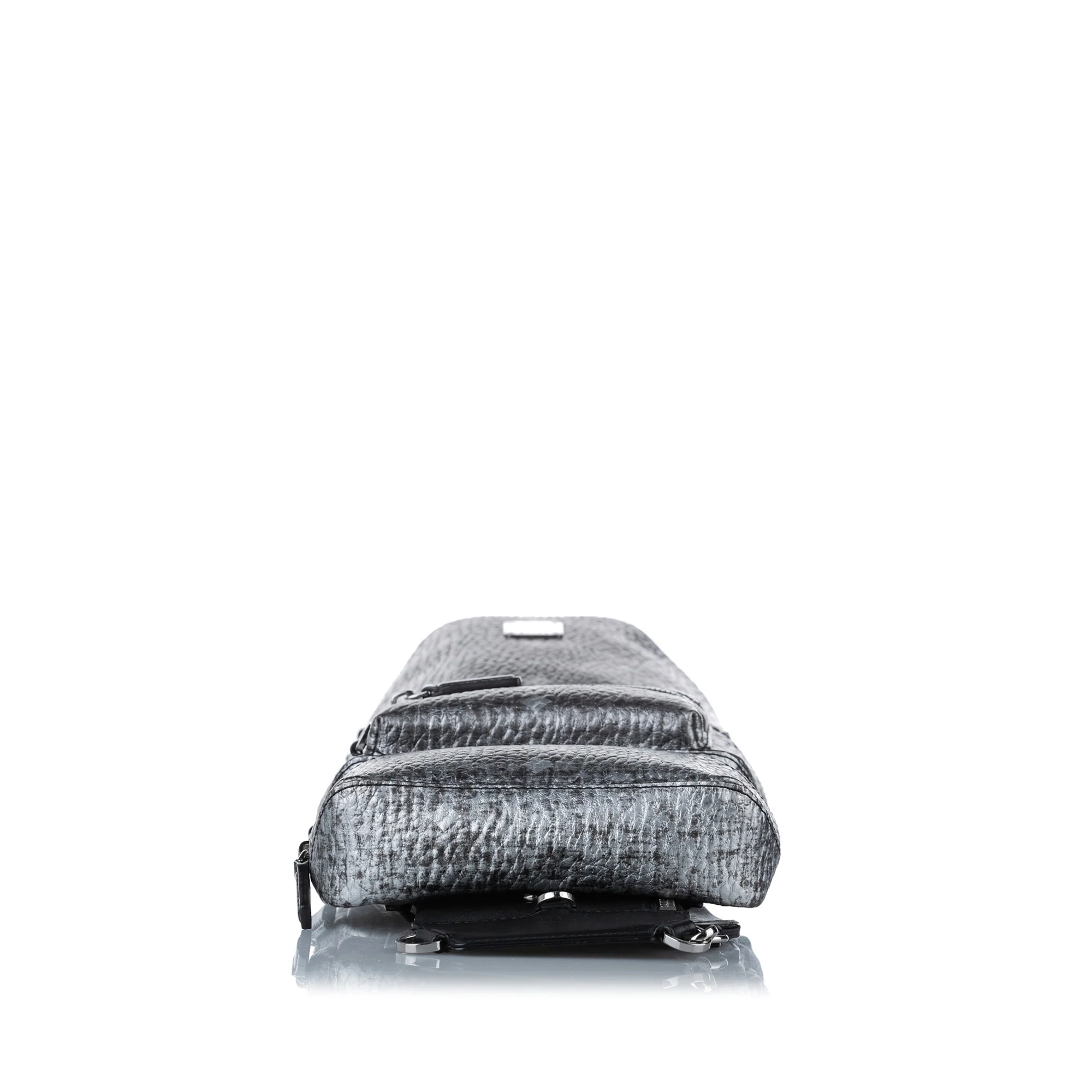 MCM | Pre-Owned Visetos Coated Canvas Triple Sling Bag | Black - Image 4
