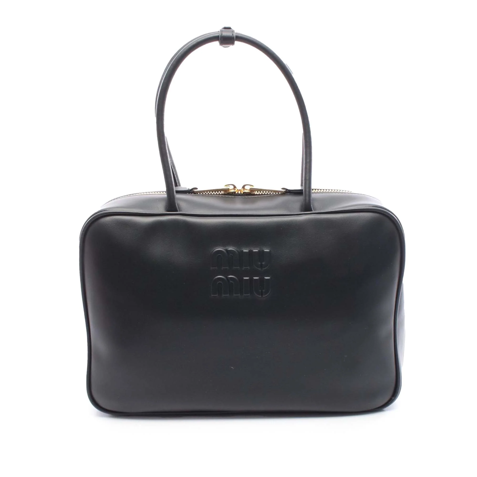 Miu Miu | Pre-Owned Calfskin Beau Top Handle | Black