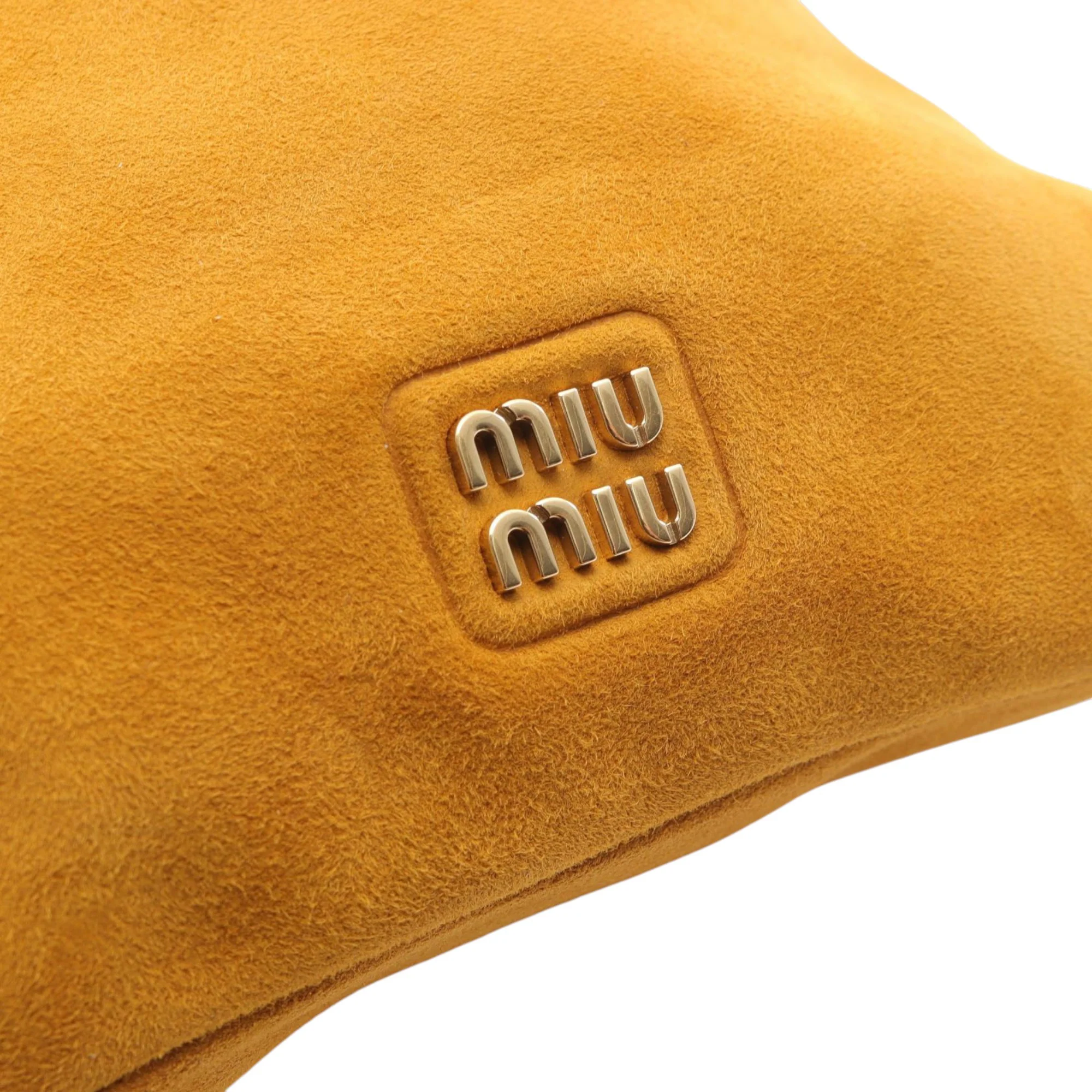 Miu Miu | Pre-Owned Suede Camoscio Pouch | Brown - Image 4