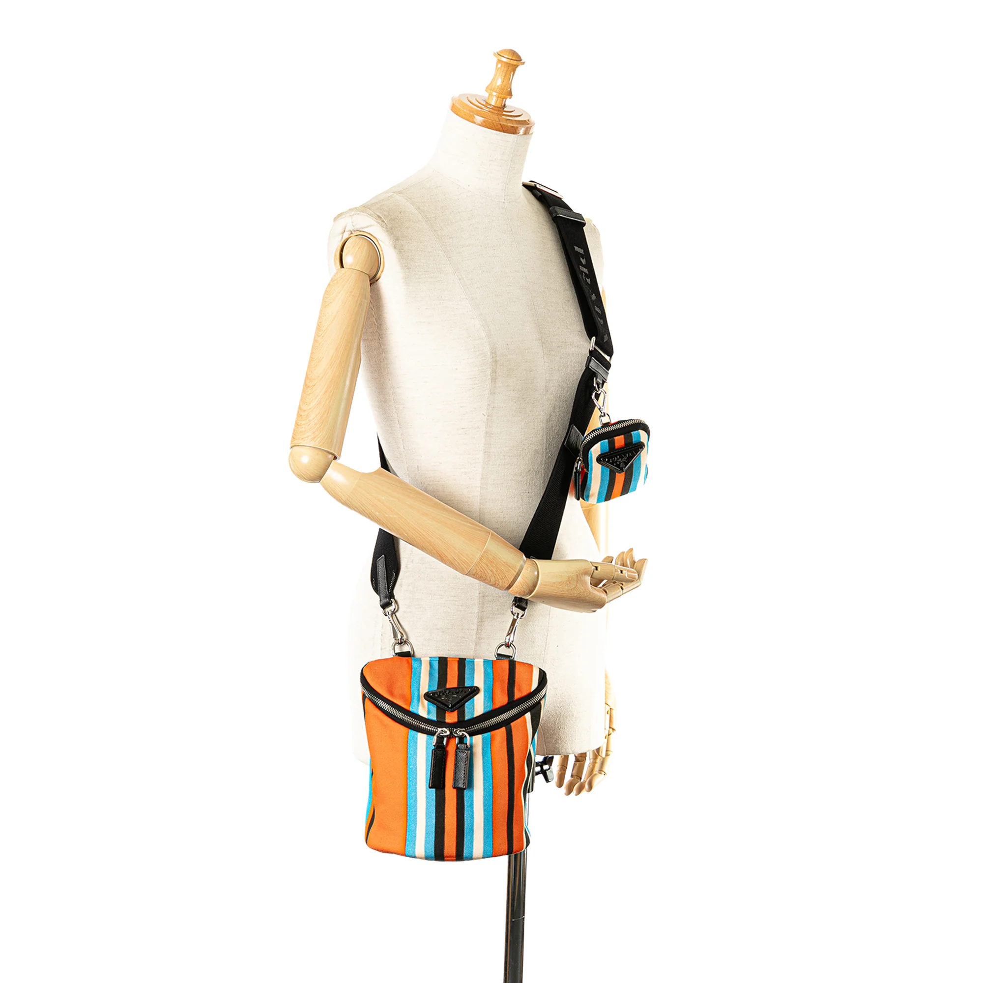 Prada | Pre-Owned Canvas Canapa Baiadera Crossbody | Orange - Image 2
