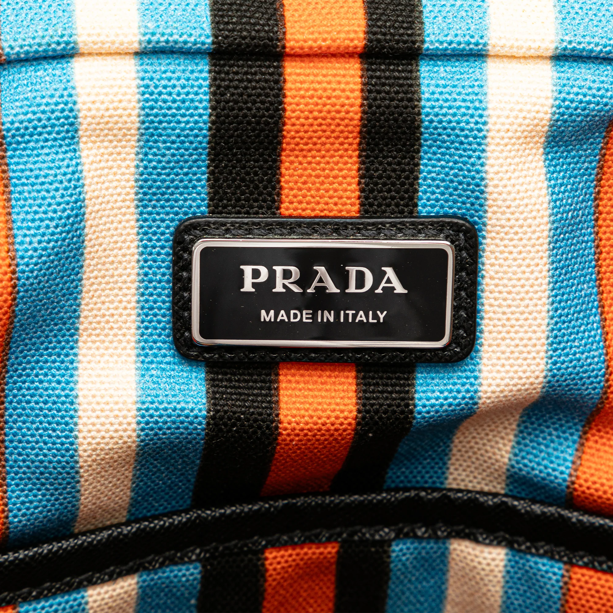 Prada | Pre-Owned Canvas Canapa Baiadera Crossbody | Orange - Image 9