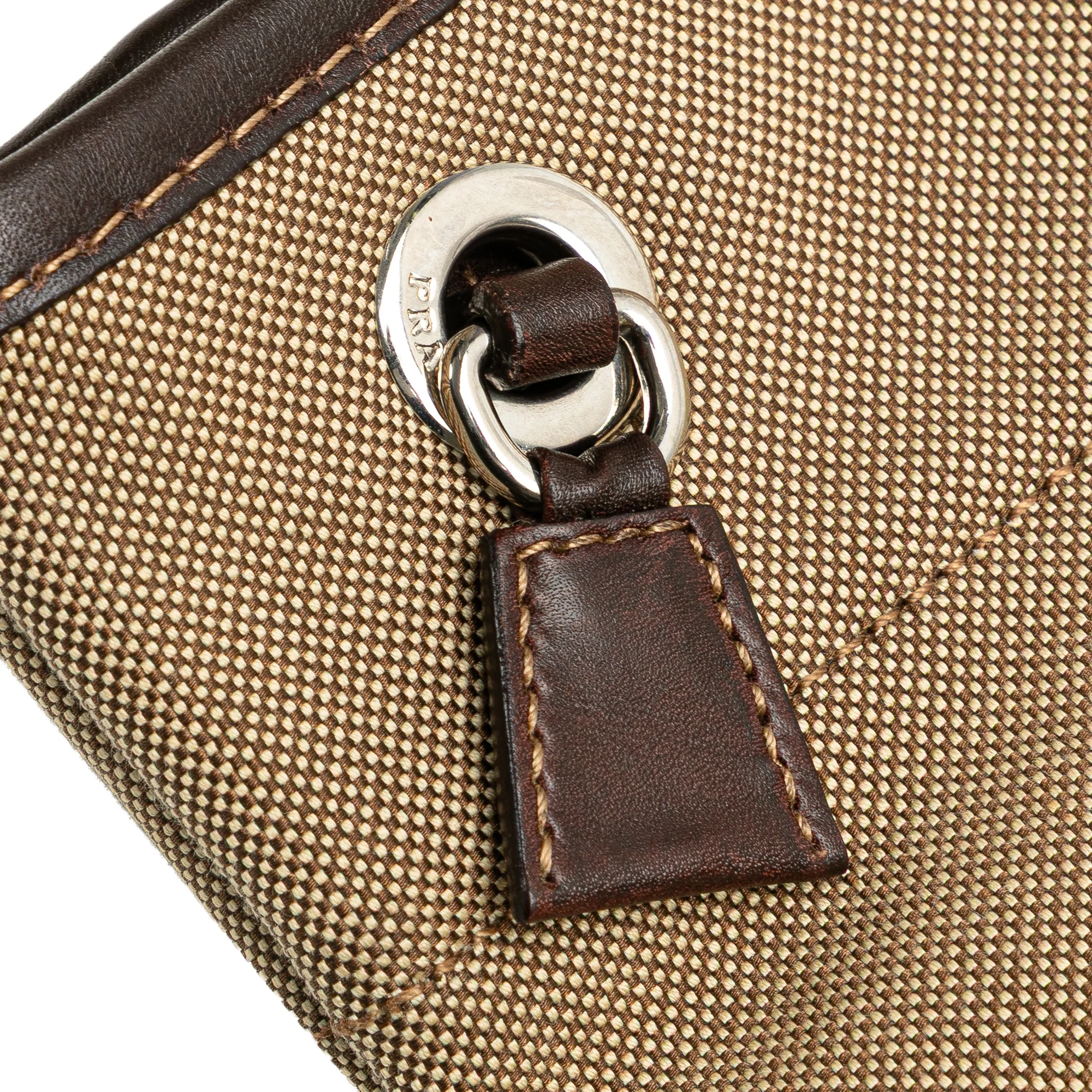 Prada | Pre-Owned Canvas Canapa Logo Crossbody | Beige - Image 2