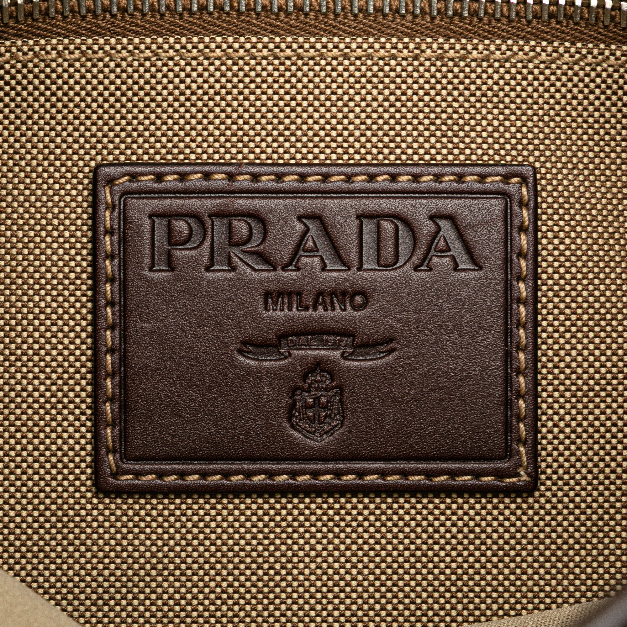 Prada | Pre-Owned Canvas Canapa Logo Crossbody | Beige - Image 8