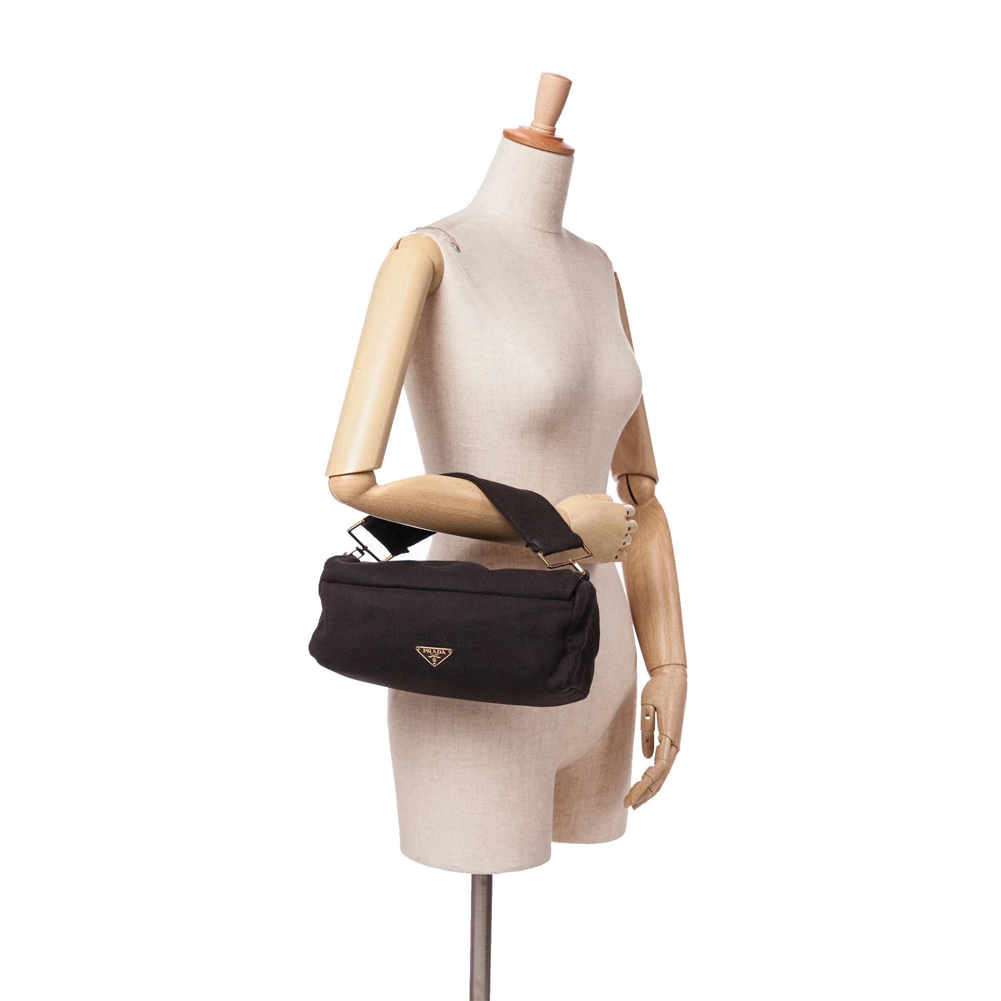 Prada | Pre-Owned Jersey Handbag | Black - Image 4