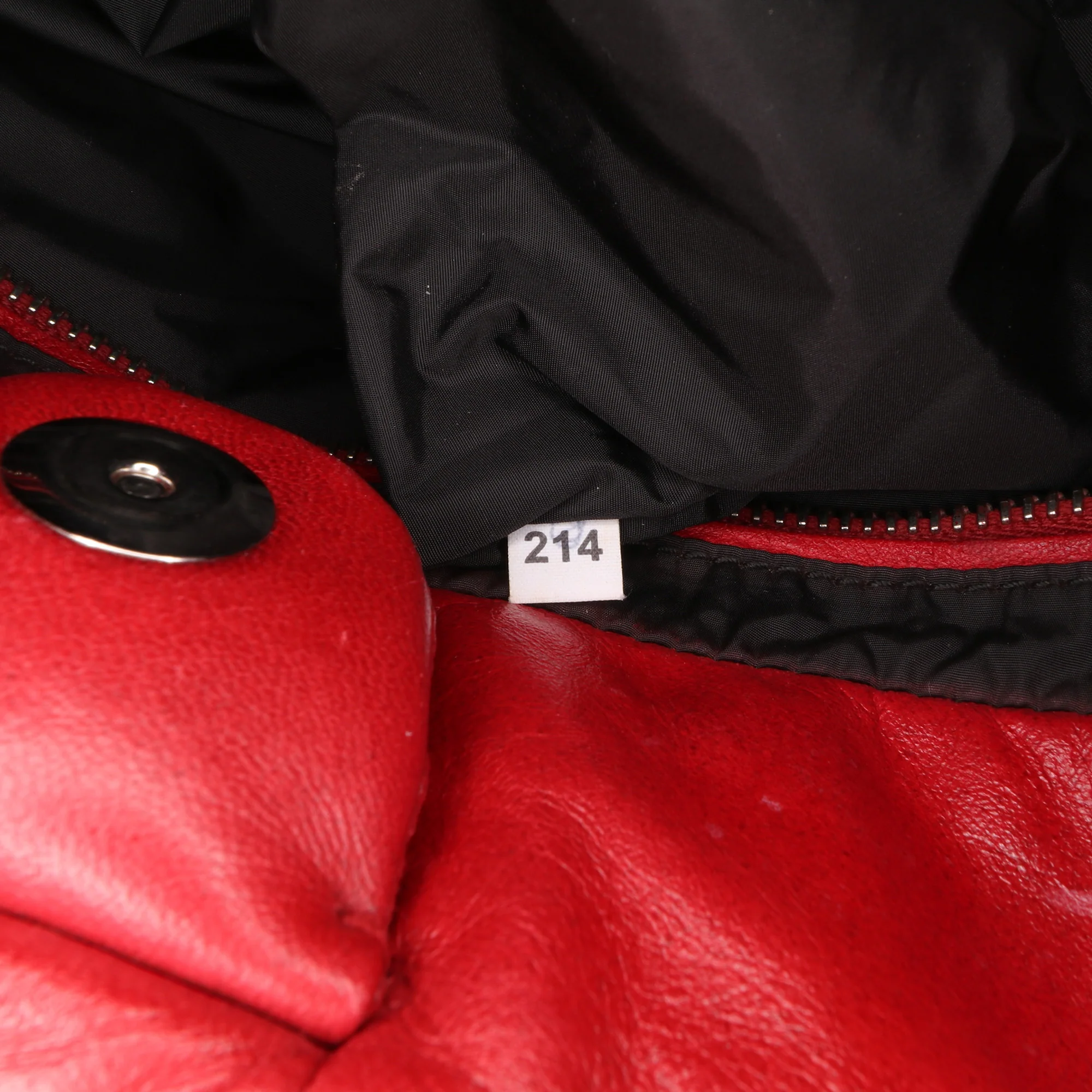 Prada | Pre-Owned Nappa Bomber Satchel | Red - Image 7