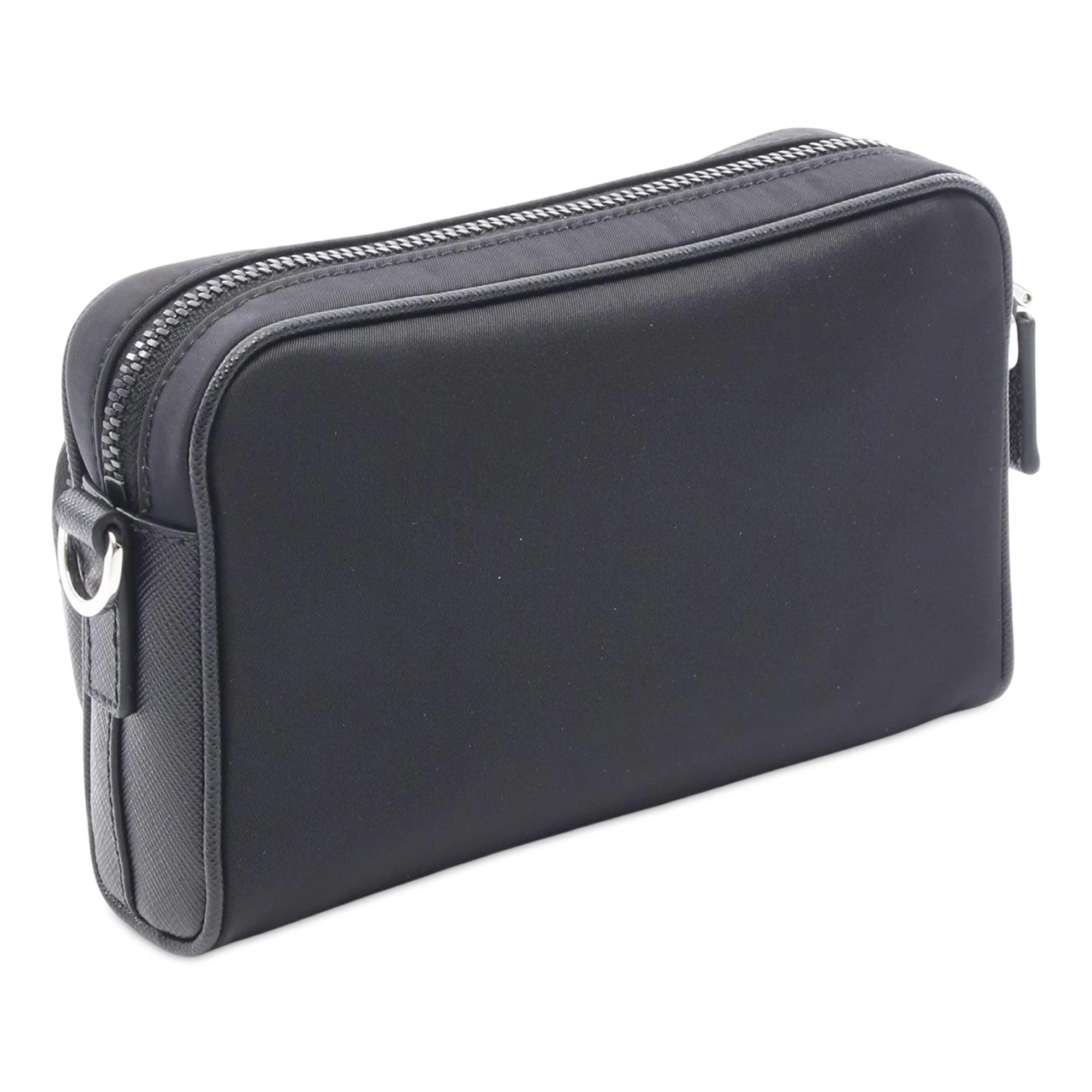 Prada | Pre-Owned Re-Nylon and Saffiano Shoulder Bag | Black - Image 2
