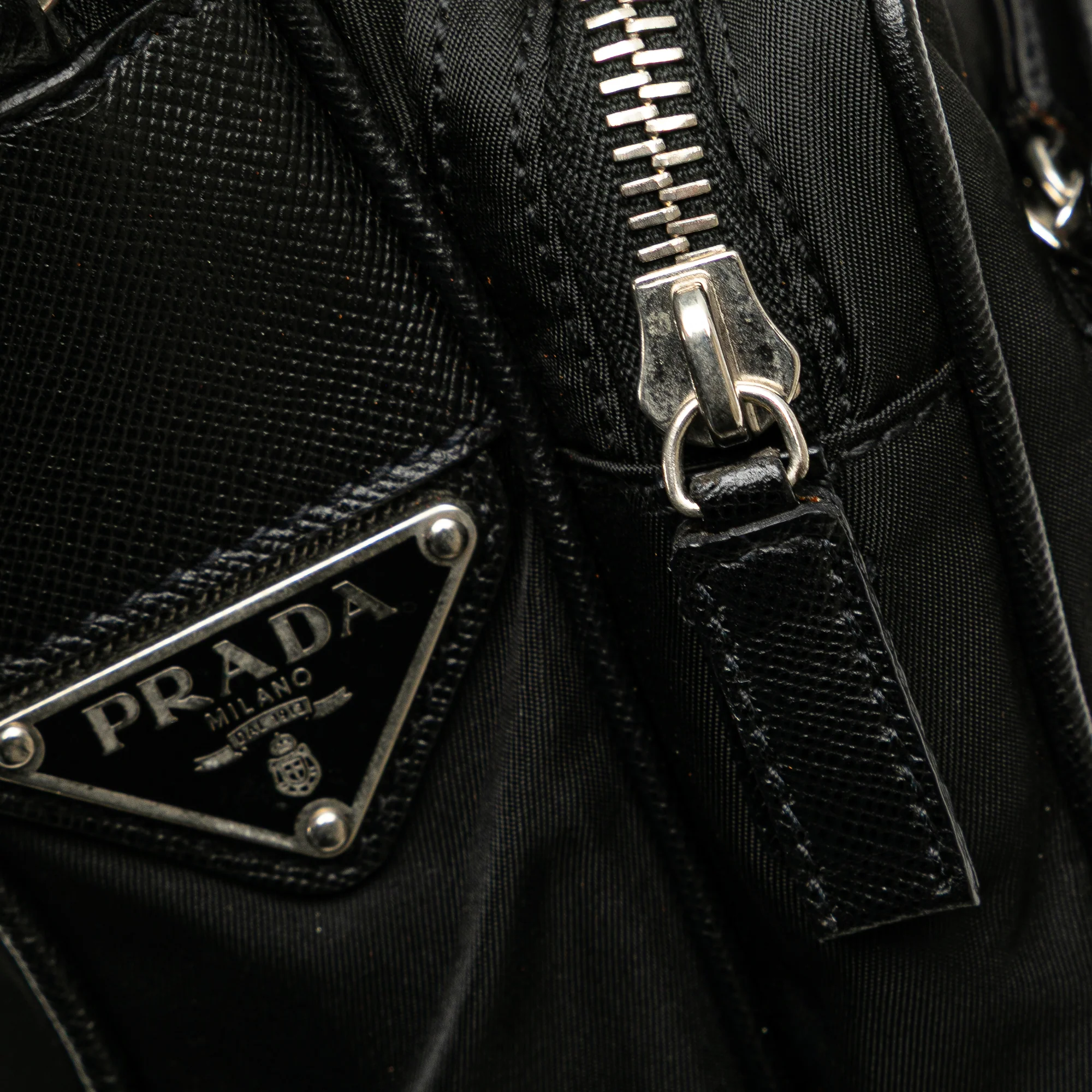 Prada | Pre-Owned Re-Nylon Shoulder Bag | Black - Image 13