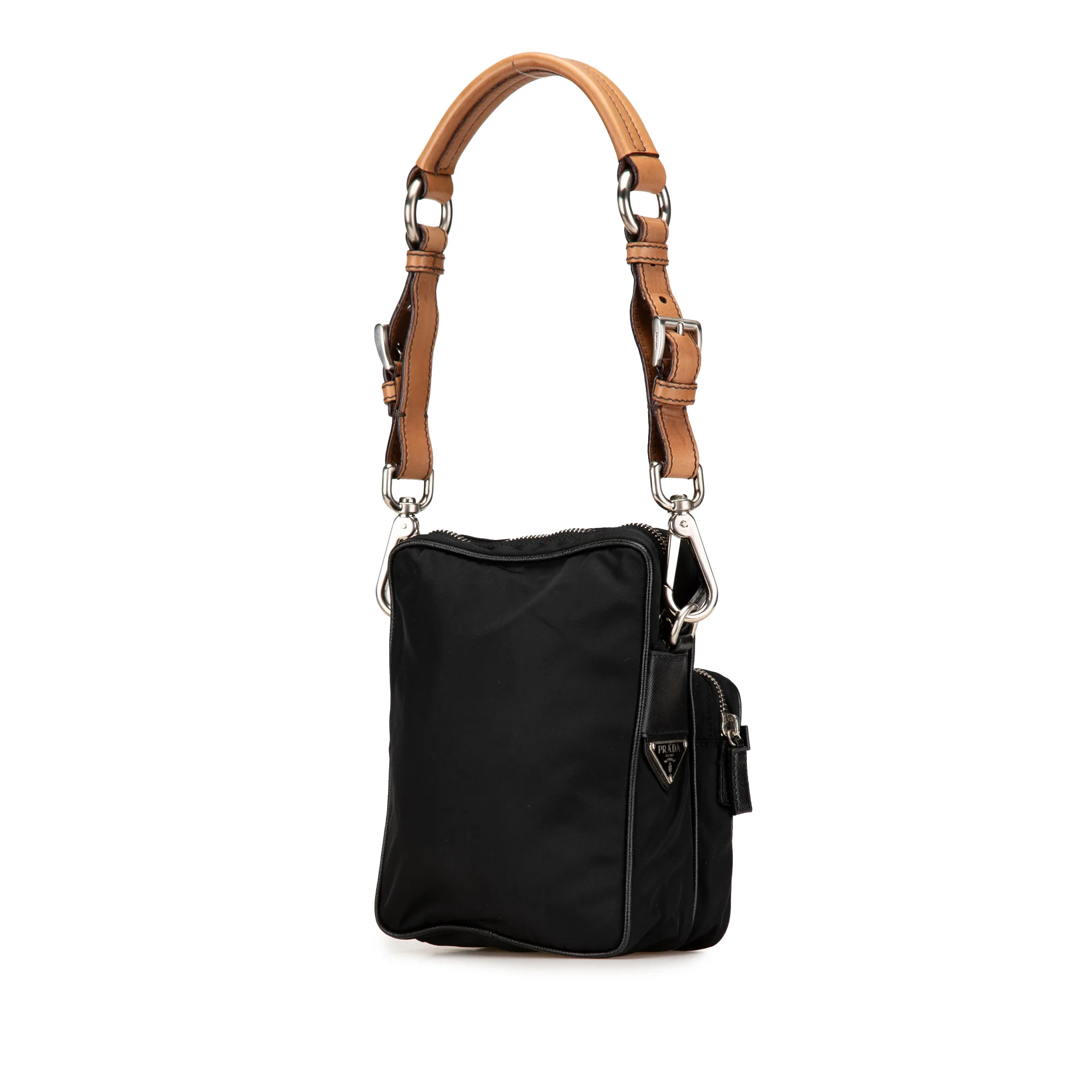 Prada | Pre-Owned Re-Nylon Shoulder Bag | Black - Image 6