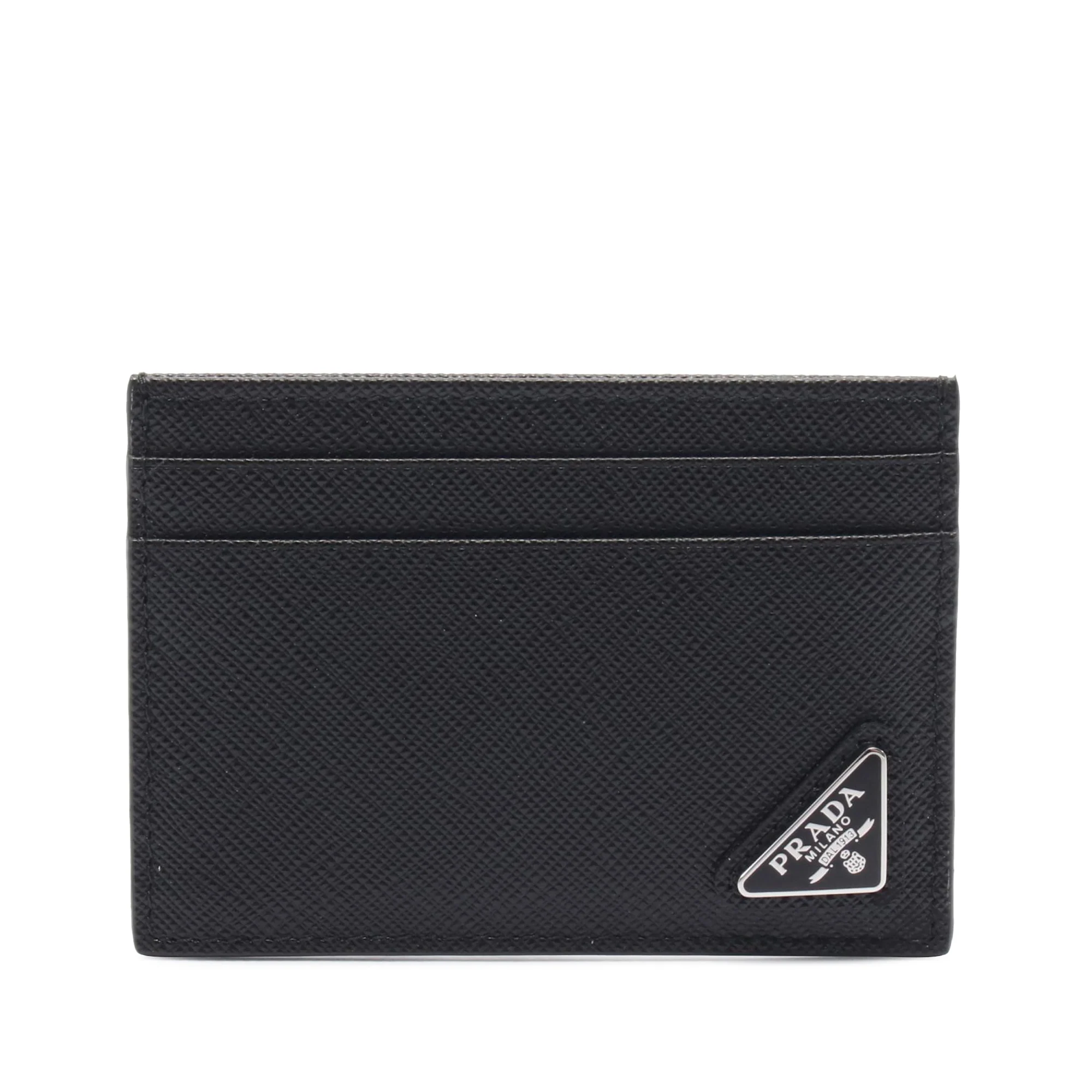 Prada | Pre-Owned Saffiano Card Holder | Black