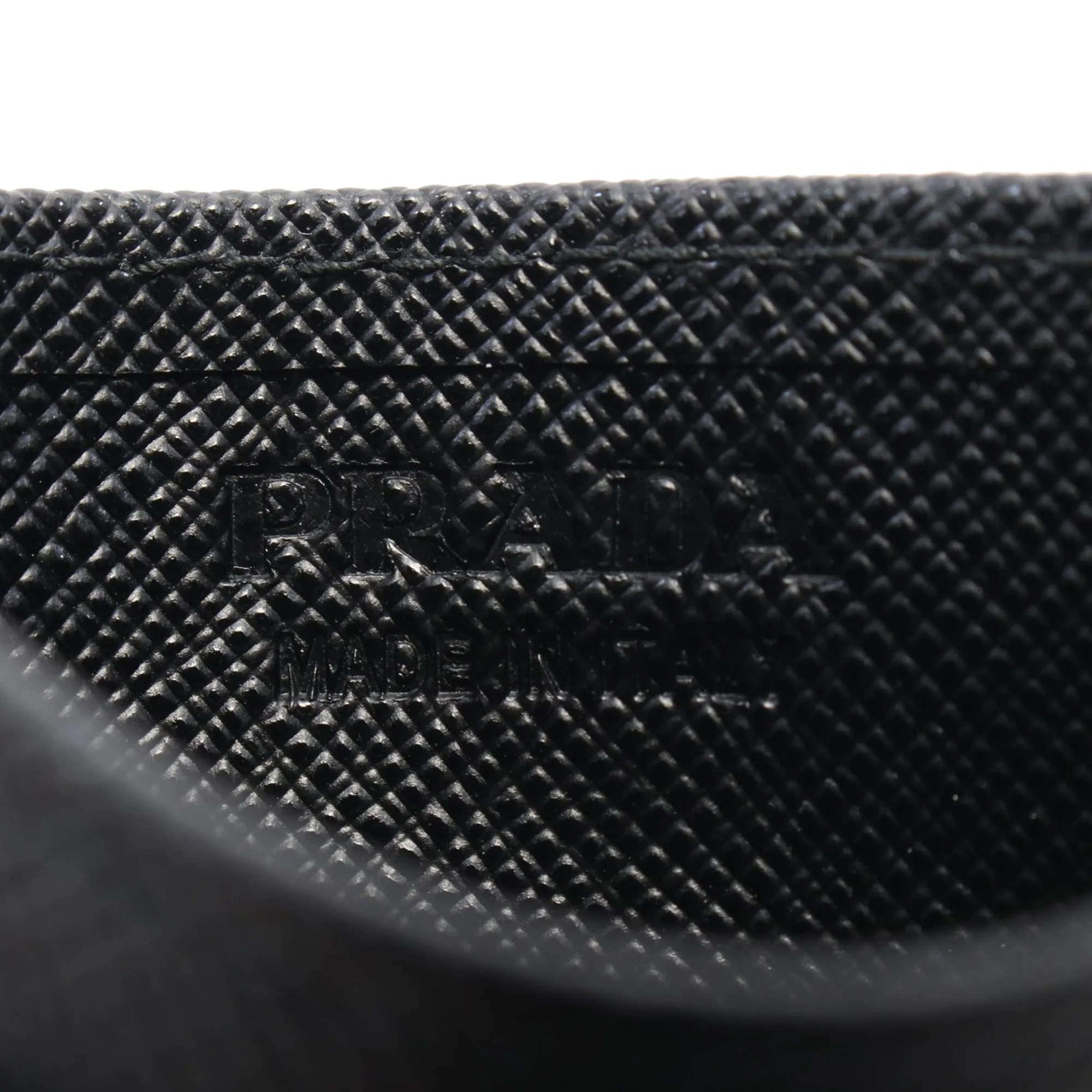 Prada | Pre-Owned Saffiano Card Holder | Black - Image 3