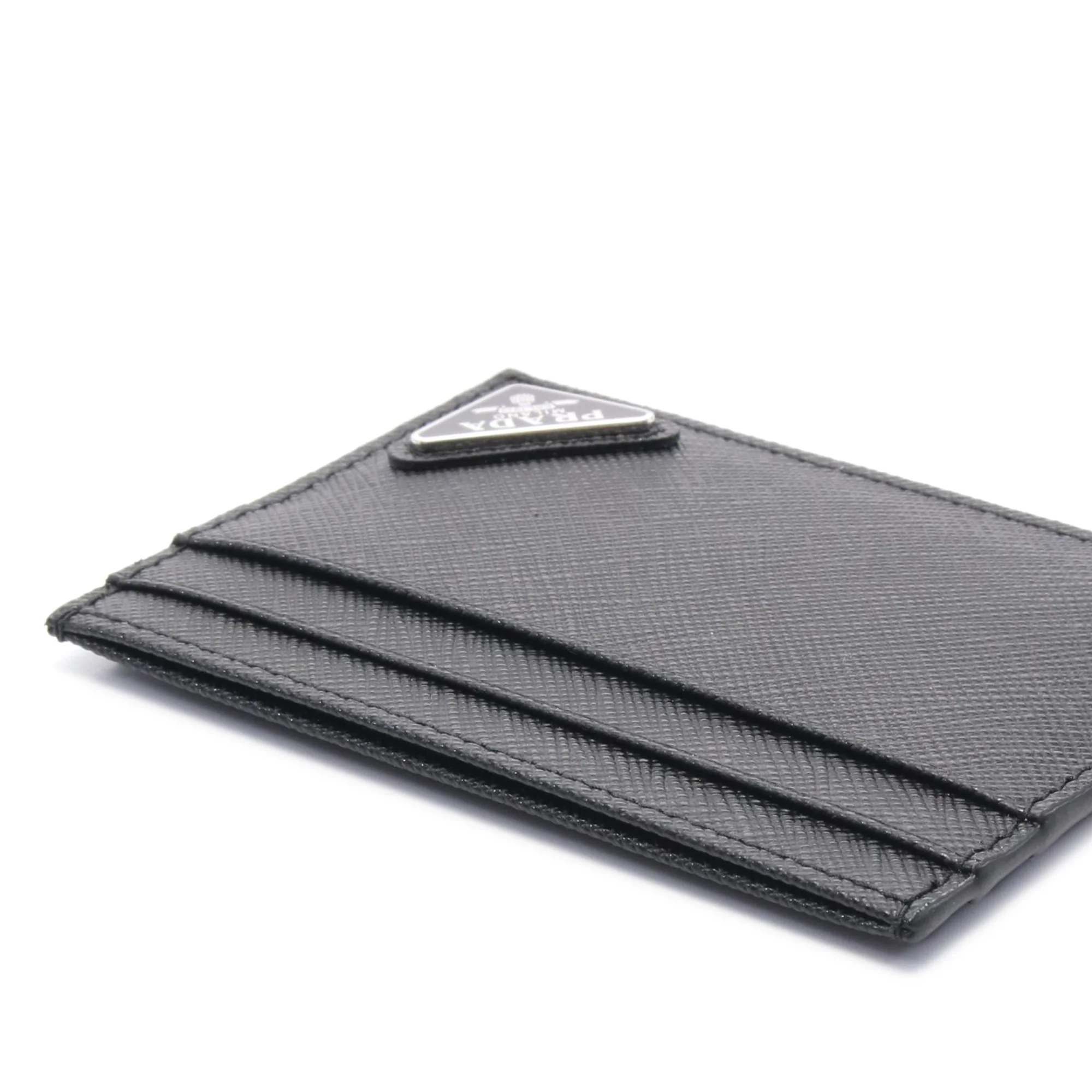 Prada | Pre-Owned Saffiano Card Holder | Black - Image 4