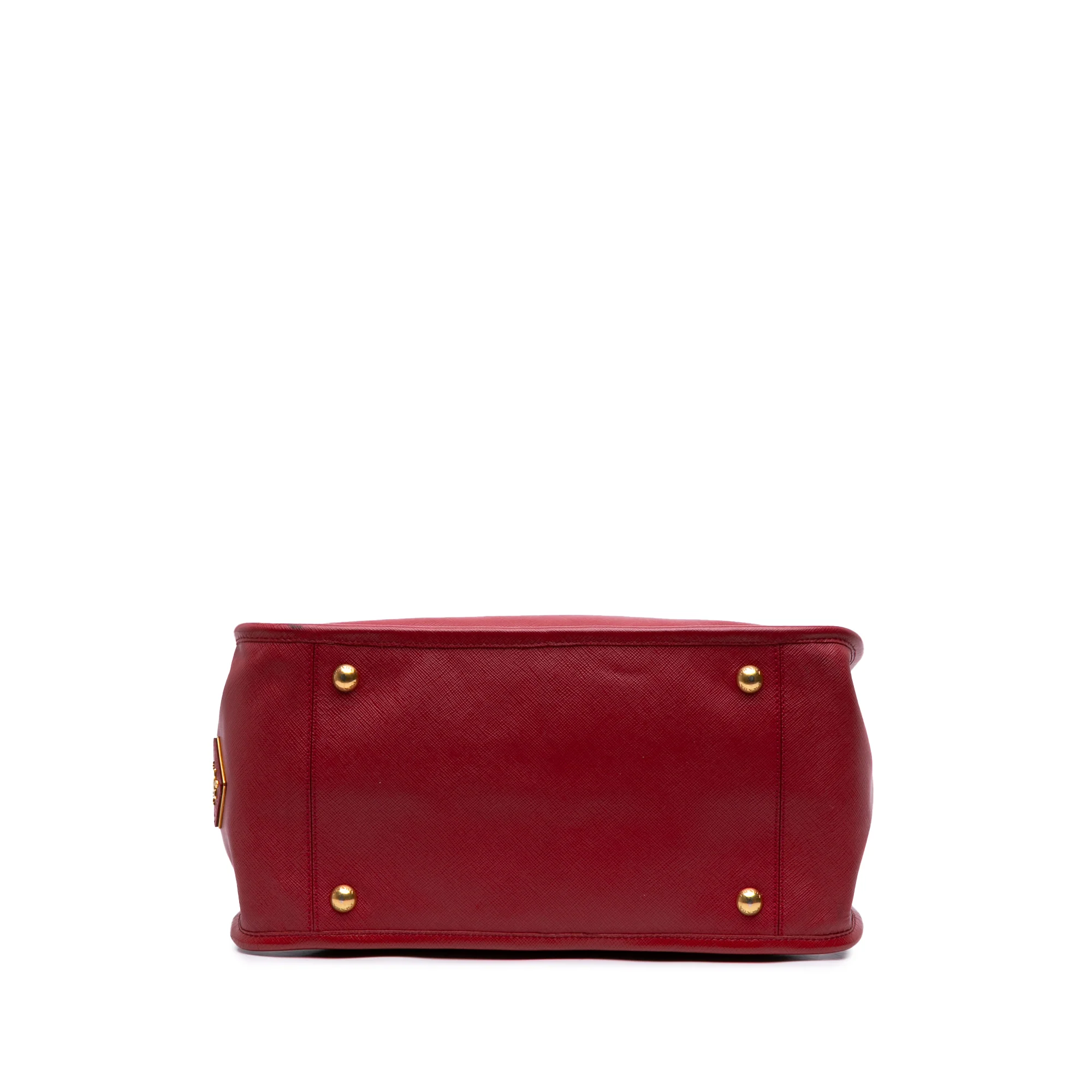 Prada | Pre-Owned Saffiano Lux Frame Tote | Red - Image 4