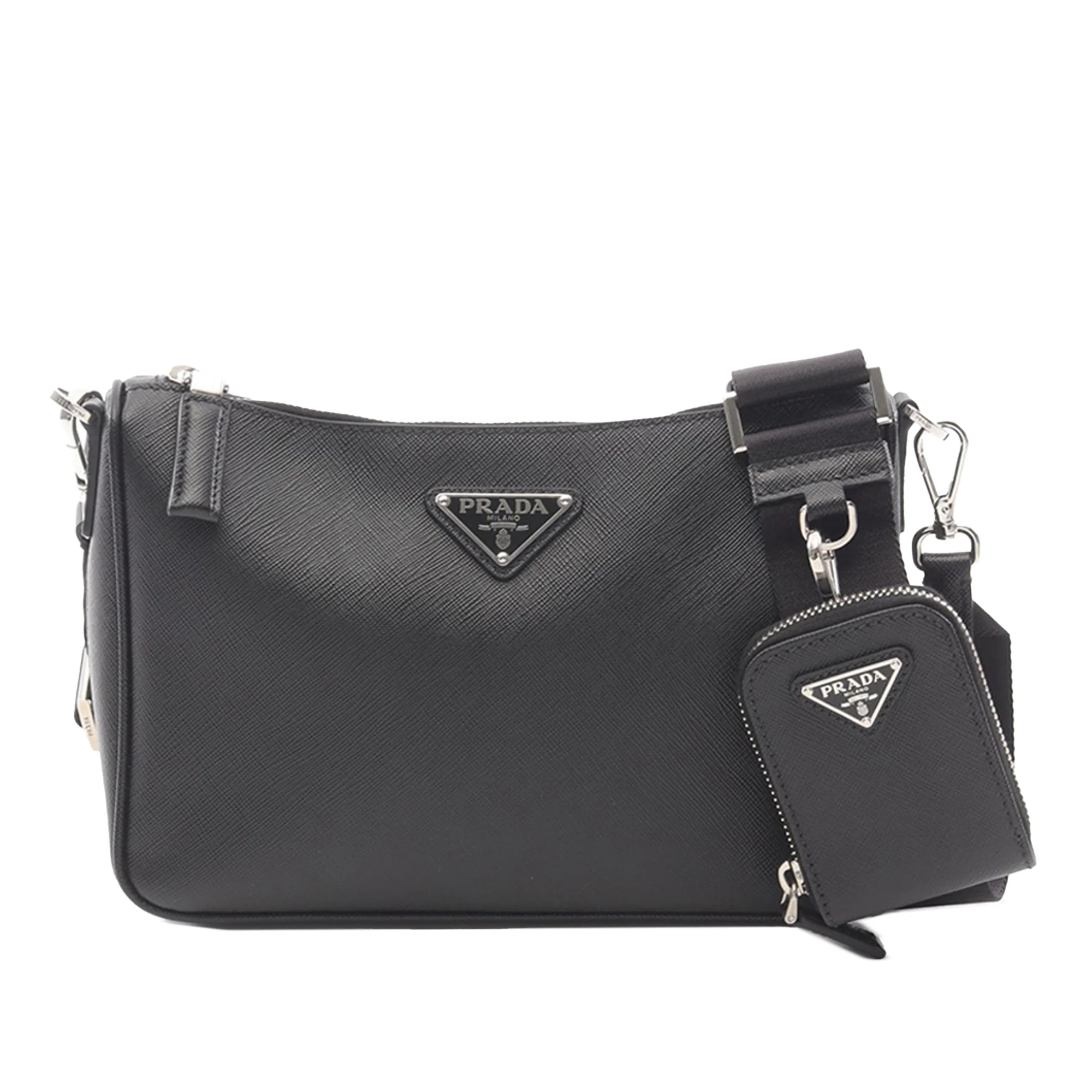 Prada | Pre-Owned Saffiano Shoulder Bag | Black