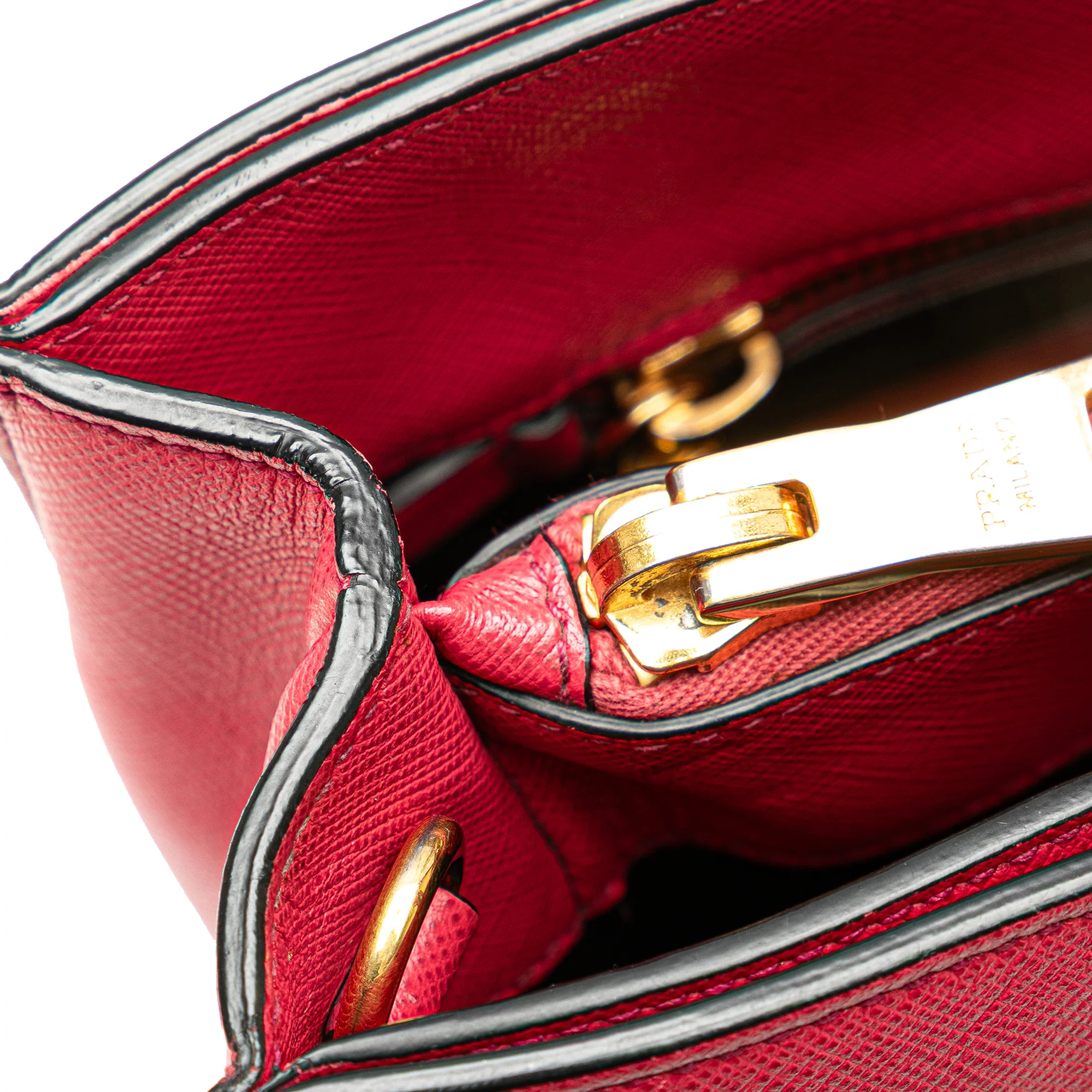 Prada | Pre-Owned Saffiano Soft Triple Pocket Tote | Pink - Image 14