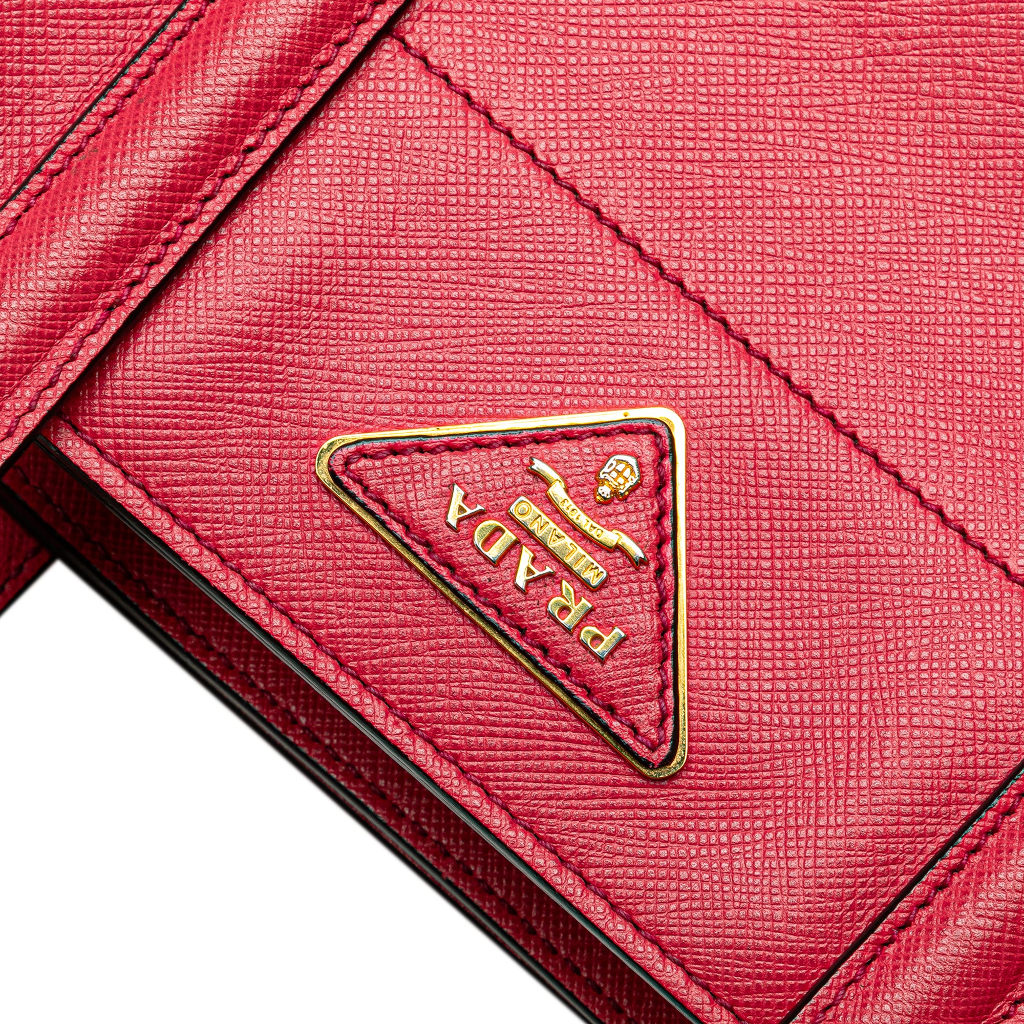 Prada | Pre-Owned Saffiano Soft Triple Pocket Tote | Pink - Image 4
