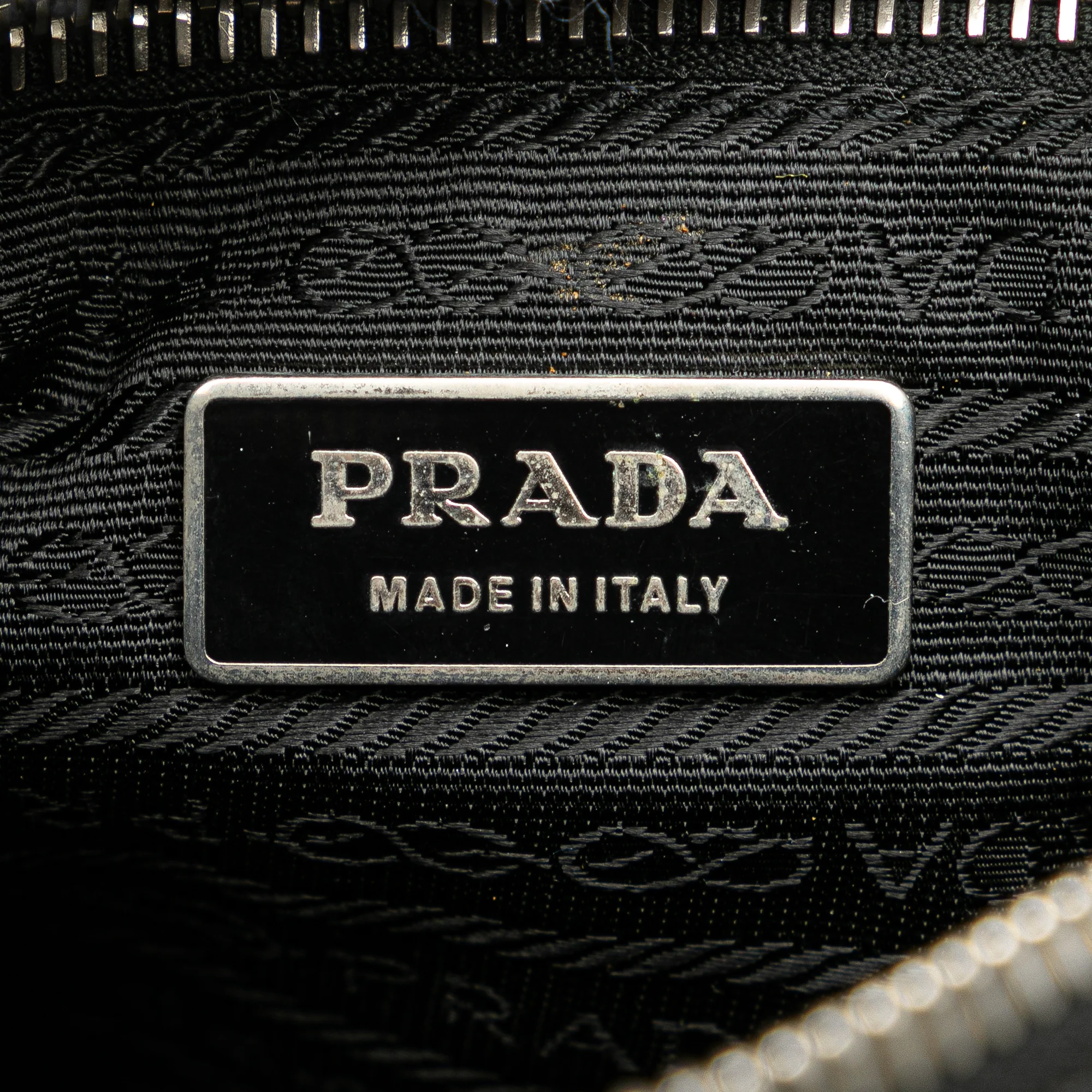 Prada | Pre-Owned Saffiano Trimmed Tessuto Shoulder Bag | Black - Image 7