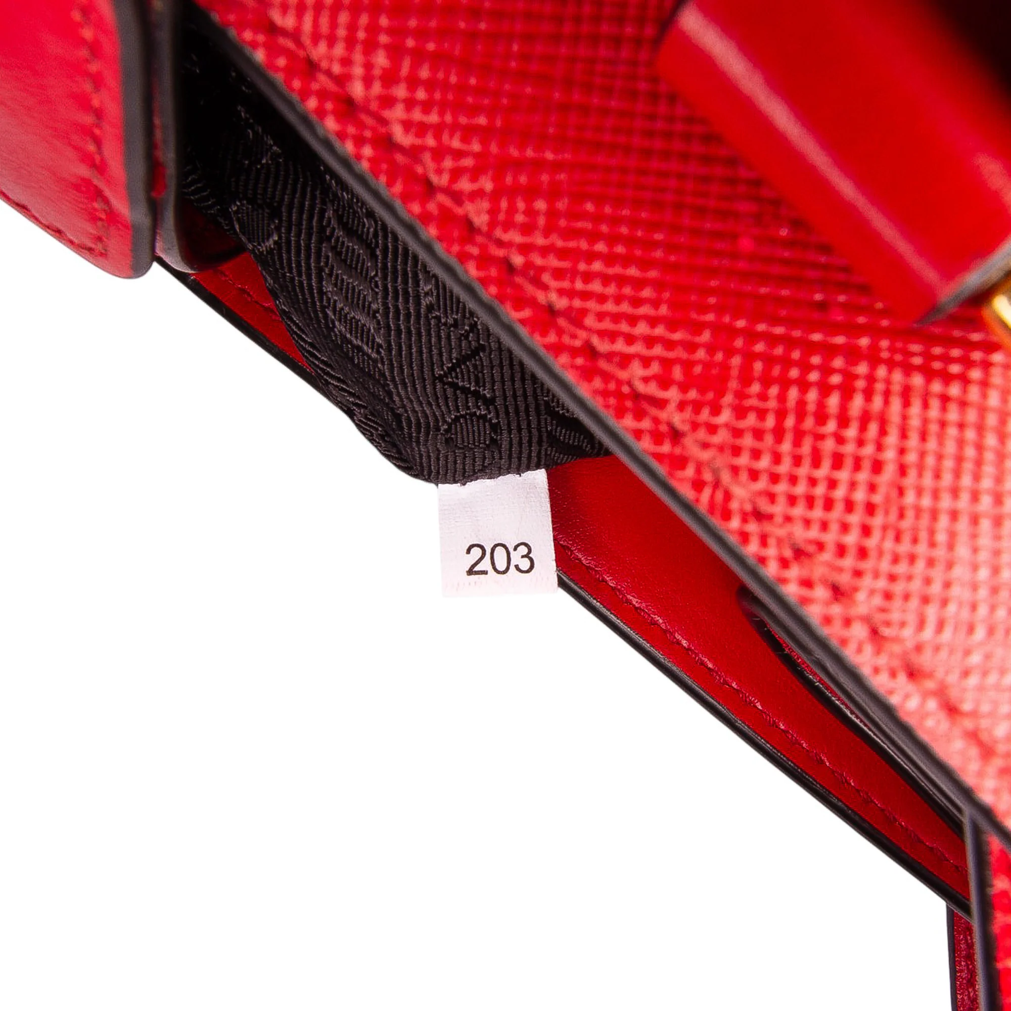 Prada | Pre-Owned Soft Calf Trimmed Saffiano Lux Satchel | Red - Image 10