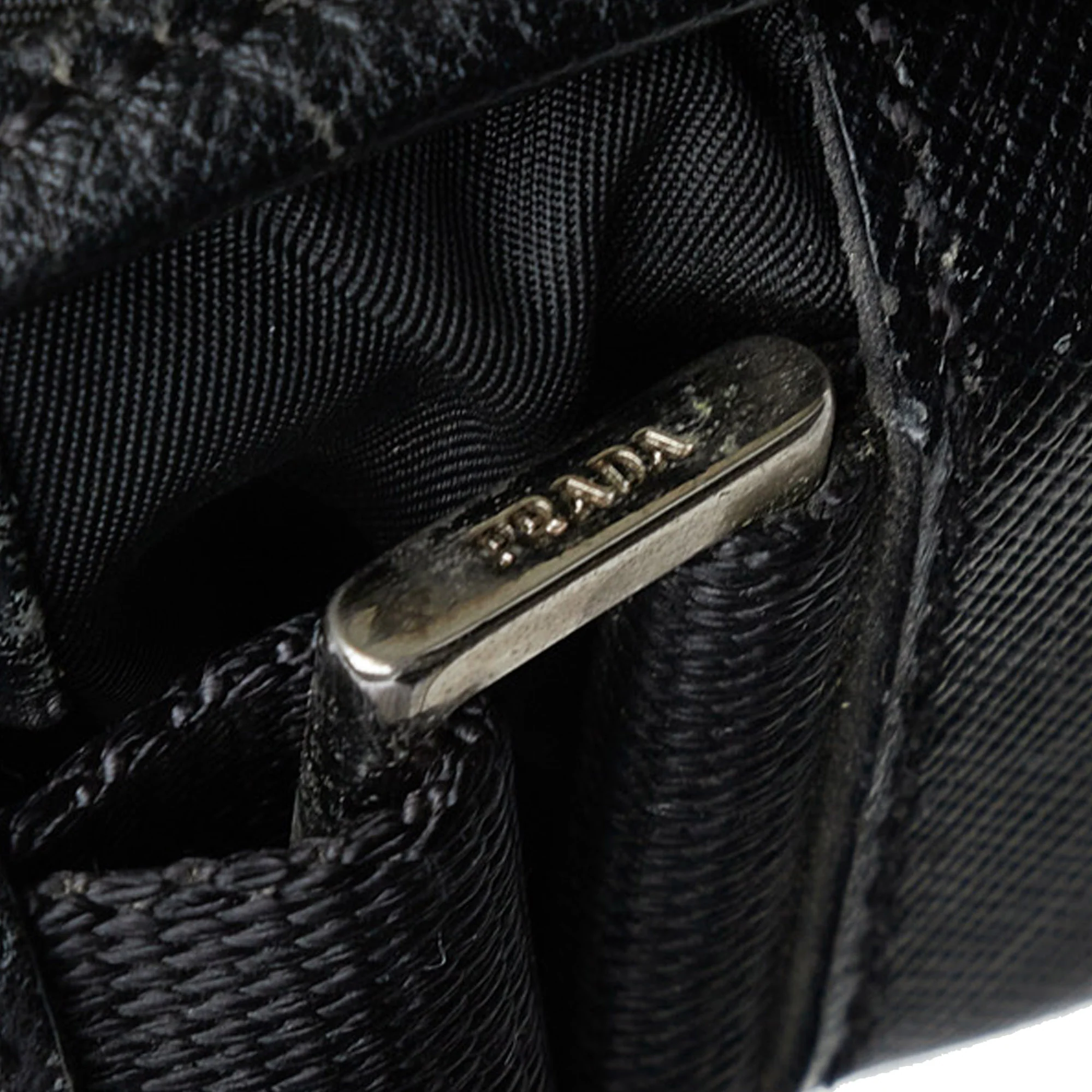 Prada | Pre-Owned Tessuto Buckle Messenger Bag - III | Black - Image 5