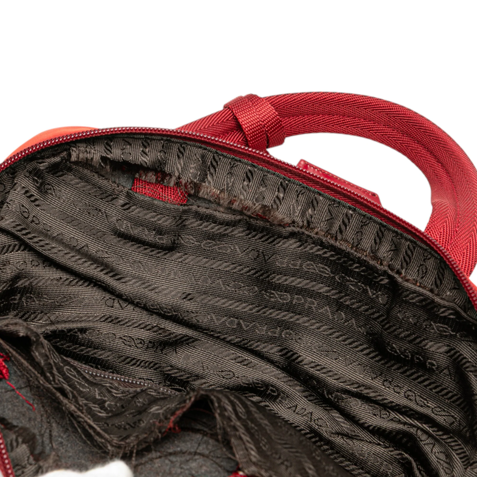 Prada | Pre-Owned Tessuto Handbag | Red - Image 10