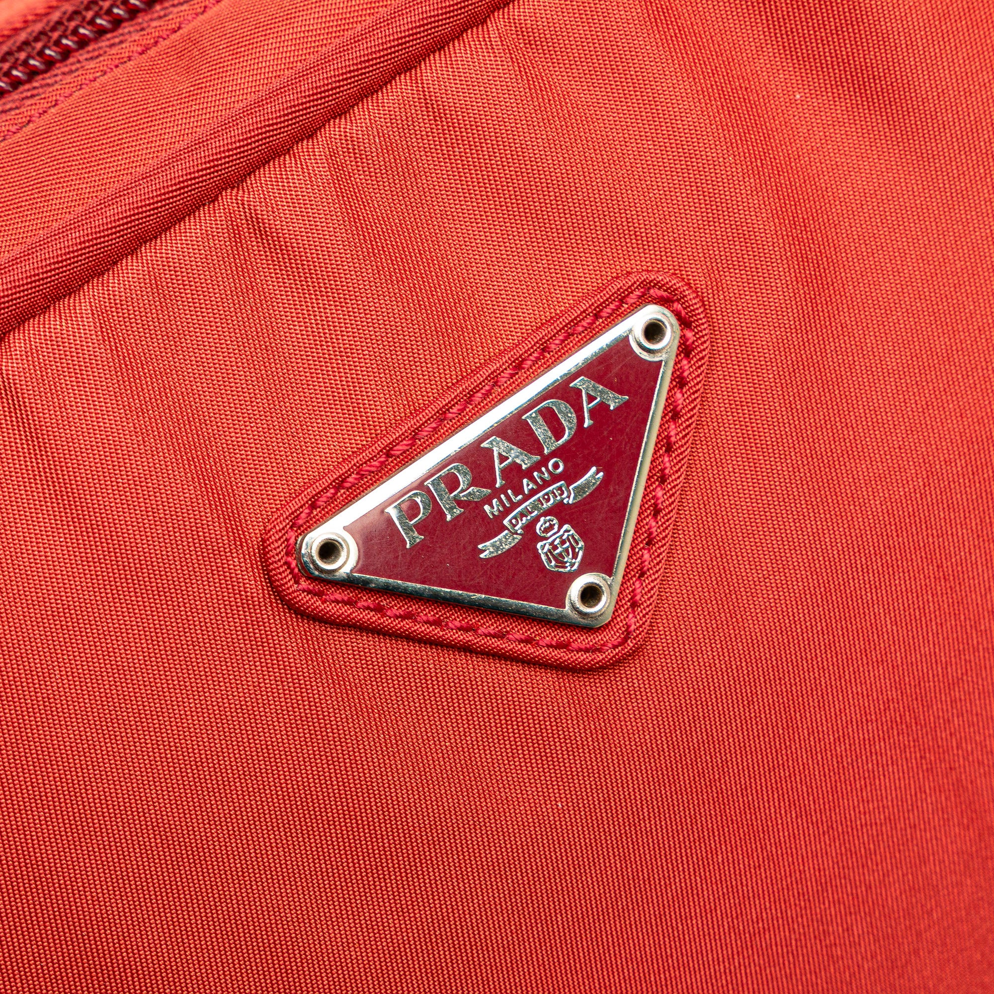 Prada | Pre-Owned Tessuto Handbag | Red - Image 11