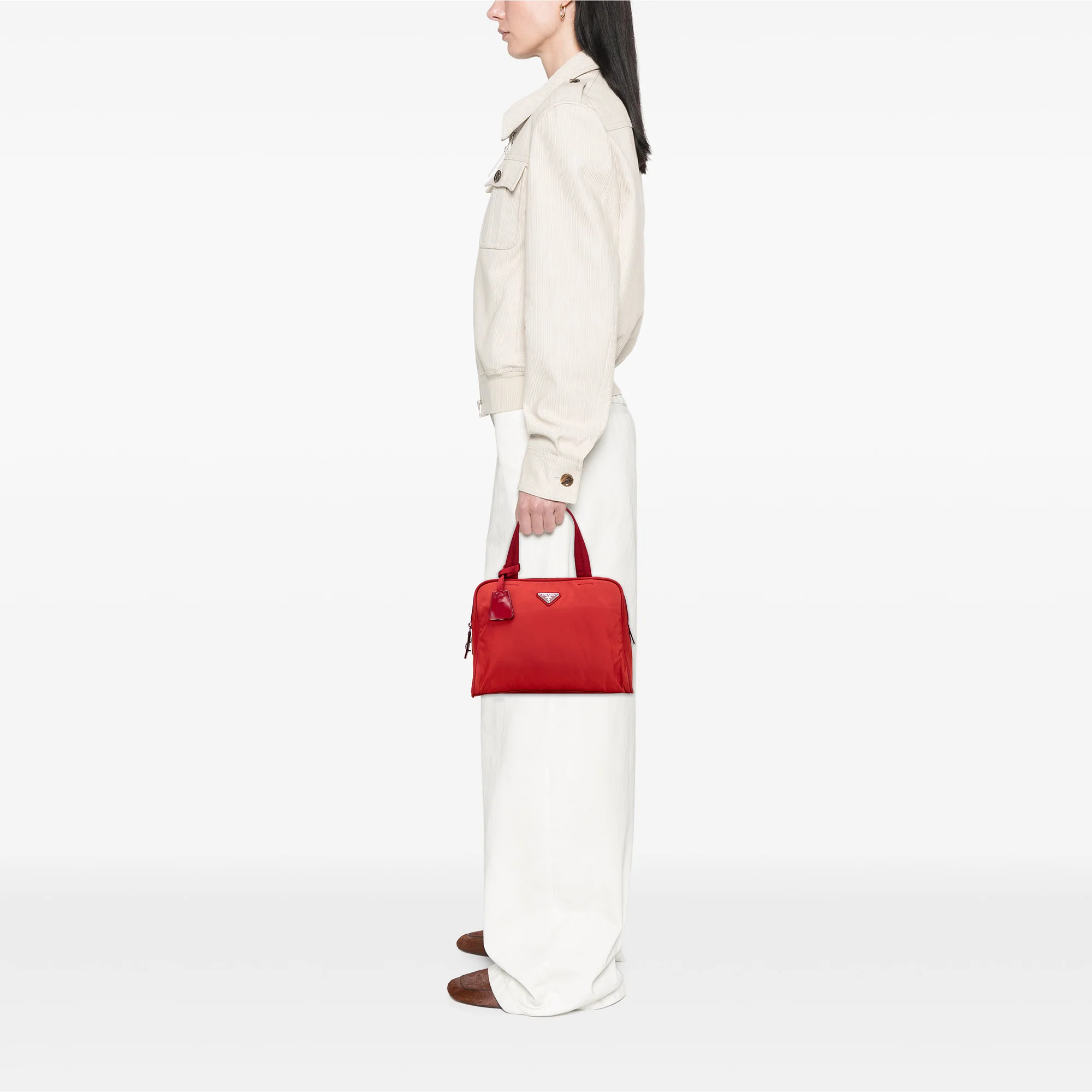 Prada | Pre-Owned Tessuto Handbag | Red - Image 3