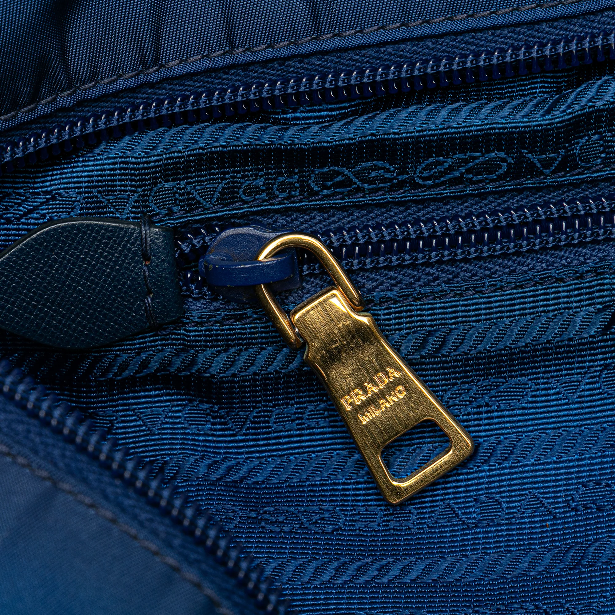Prada | Pre-Owned Tessuto Satchel | Blue - Image 12