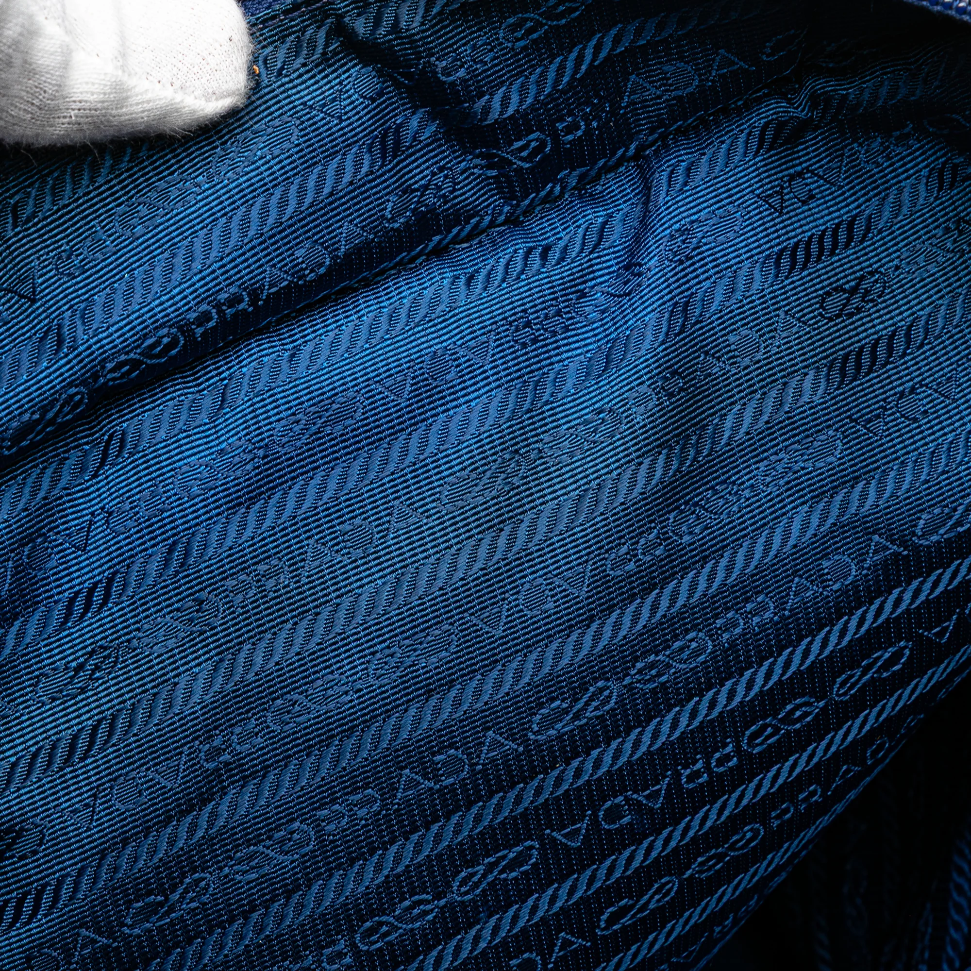 Prada | Pre-Owned Tessuto Satchel | Blue - Image 2