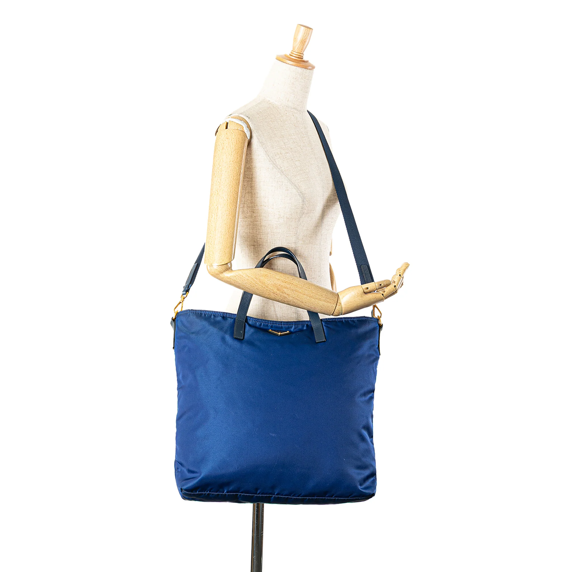 Prada | Pre-Owned Tessuto Satchel | Blue - Image 5