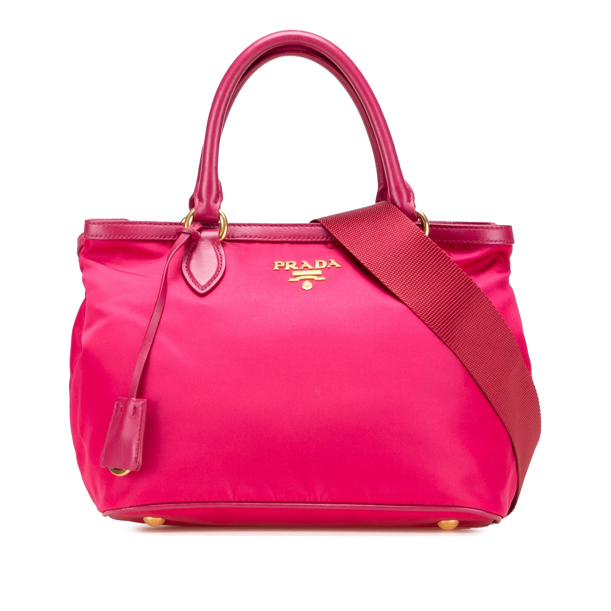 Prada | Pre-Owned Tessuto Satchel | Pink/Hot Pink