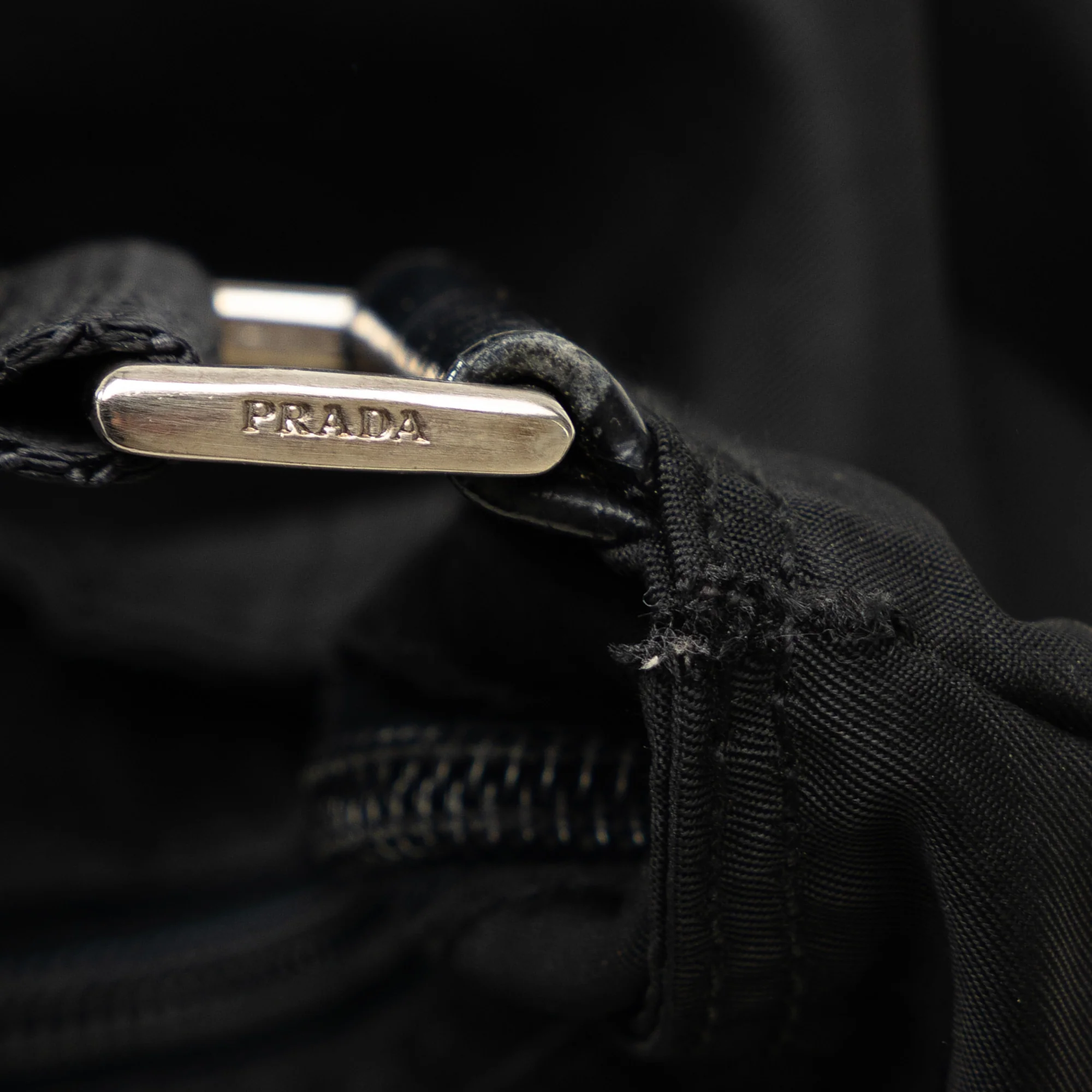 Prada | Pre-Owned Tessuto Zip Top Crossbody - I | Black - Image 2