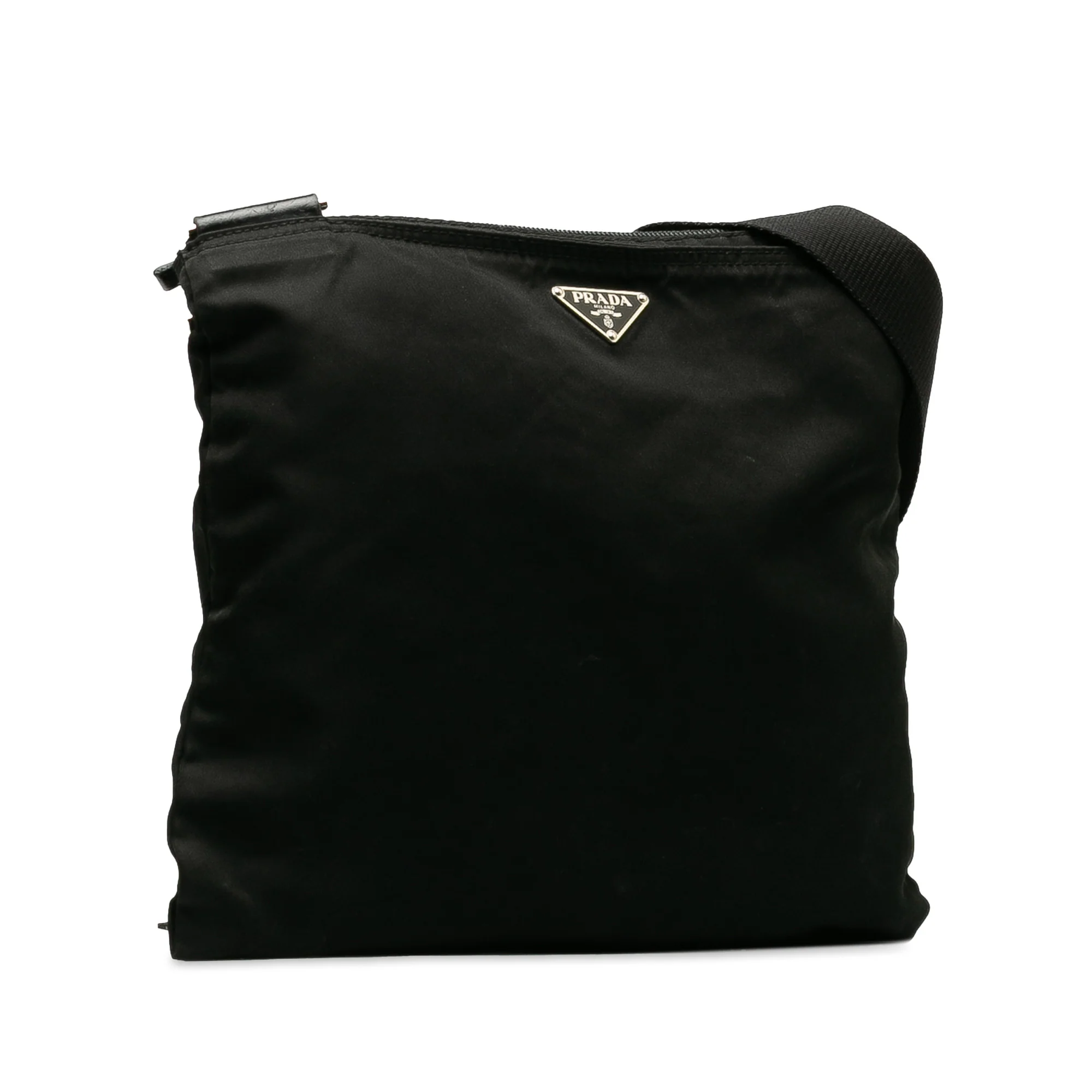 Prada | Pre-Owned Tessuto Zip Top Crossbody - I | Black - Image 6