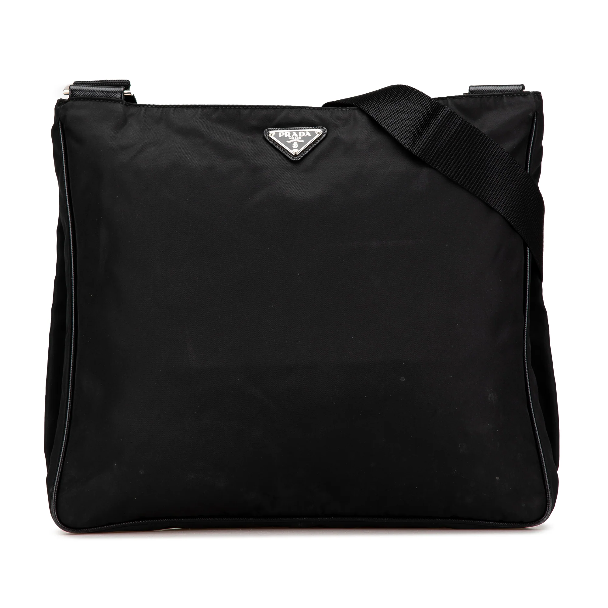 Prada | Pre-Owned Tessuto Zip Top Crossbody - II | Black
