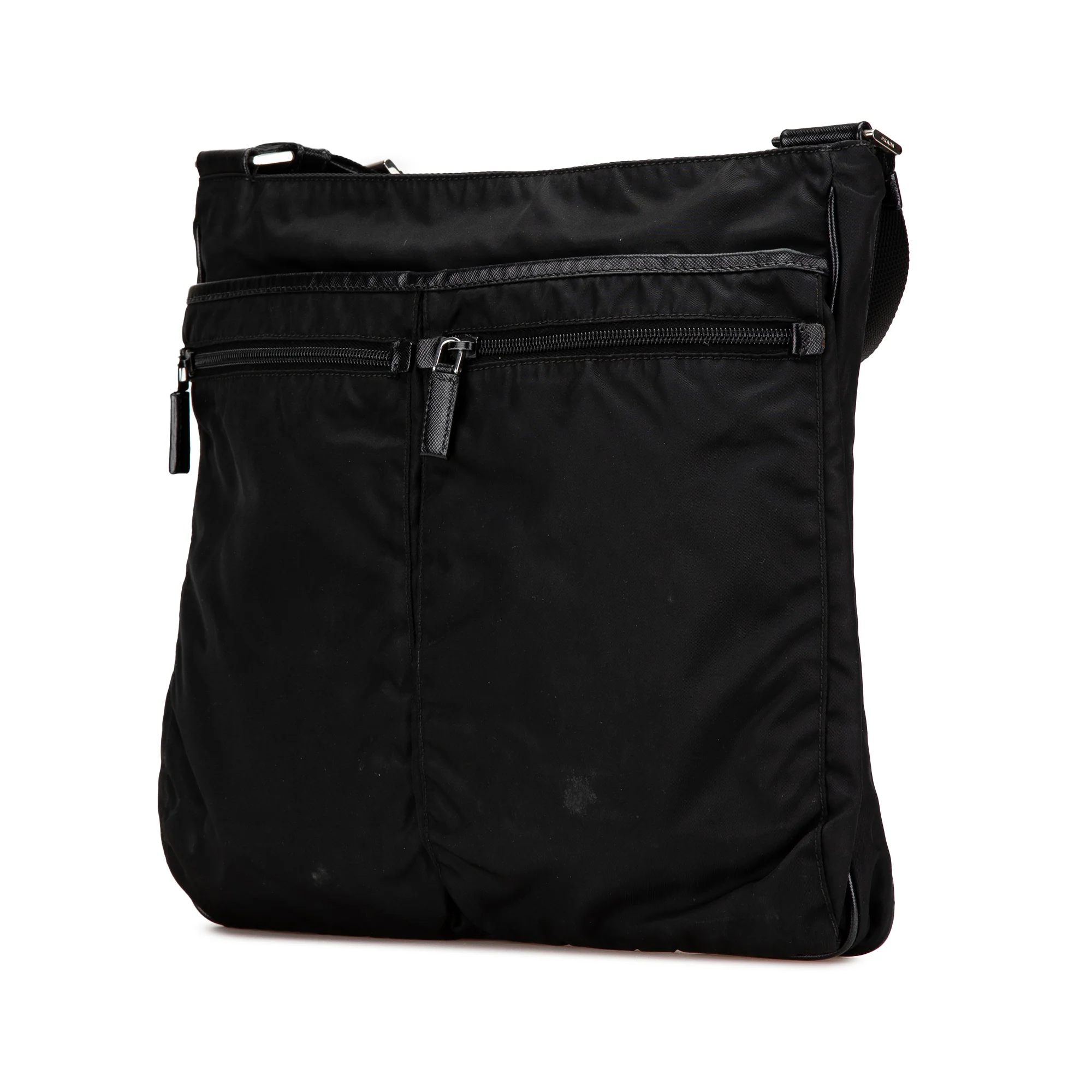 Prada | Pre-Owned Tessuto Zip Top Crossbody - II | Black - Image 3