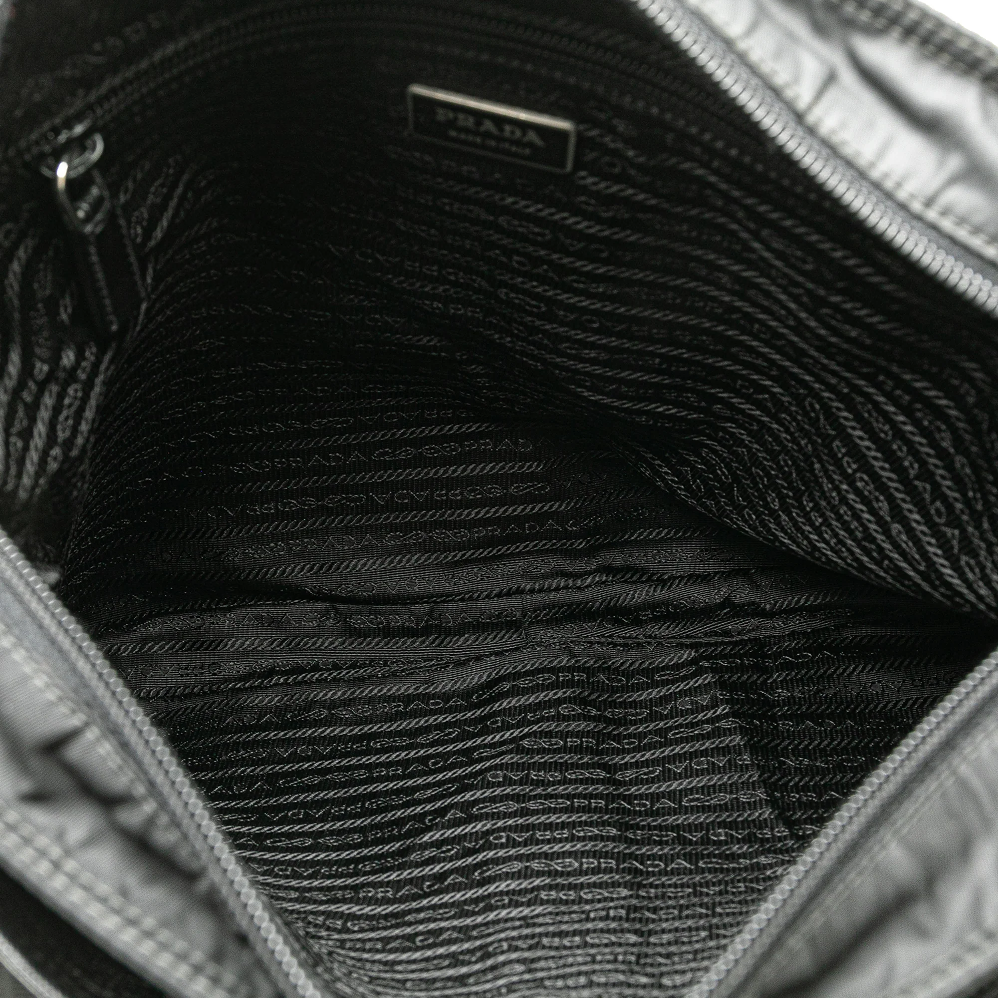Prada | Pre-Owned Tessuto Zip Top Crossbody - II | Black - Image 5