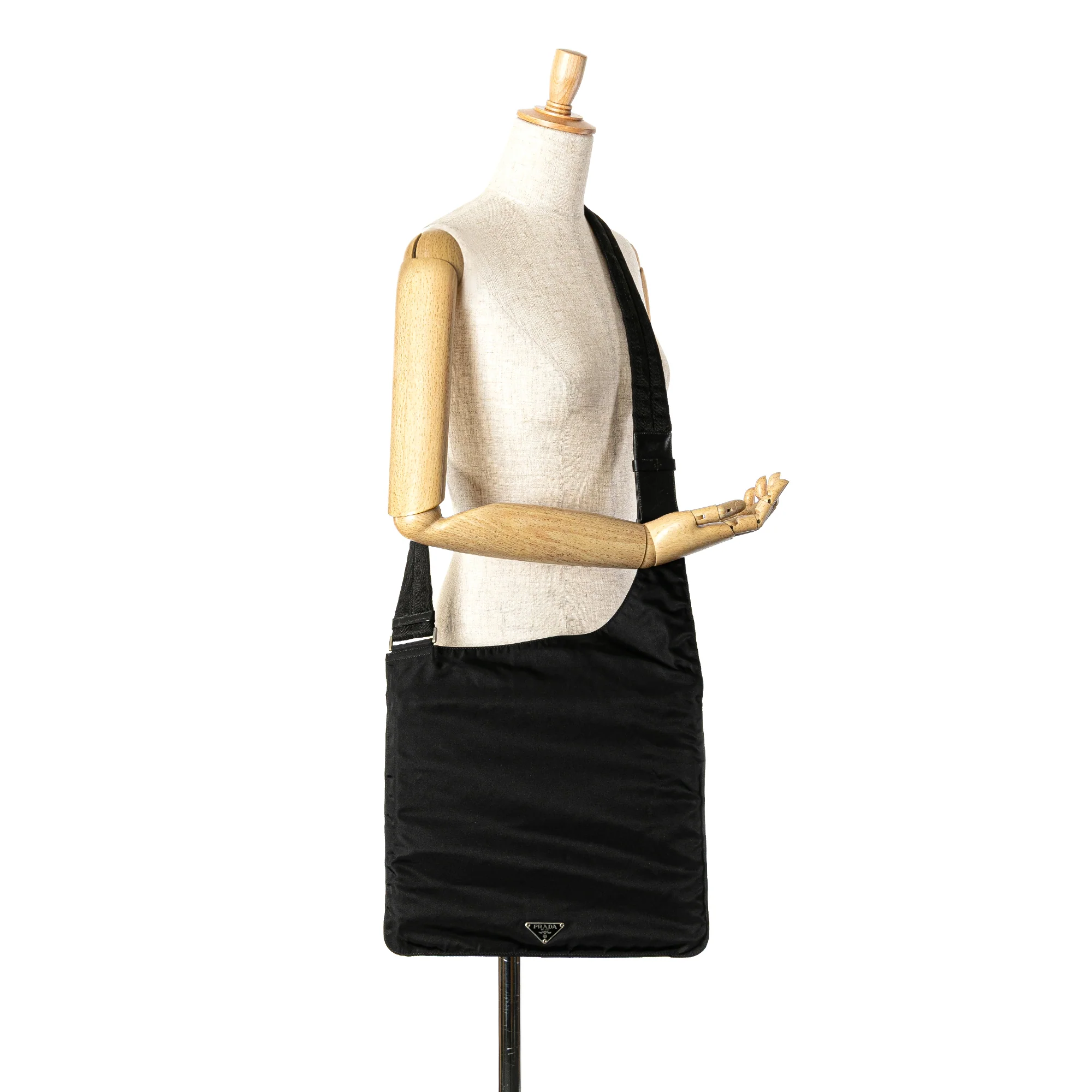 Prada | Pre-Owned Tessuto Zip Top Crossbody - IV | Black - Image 2