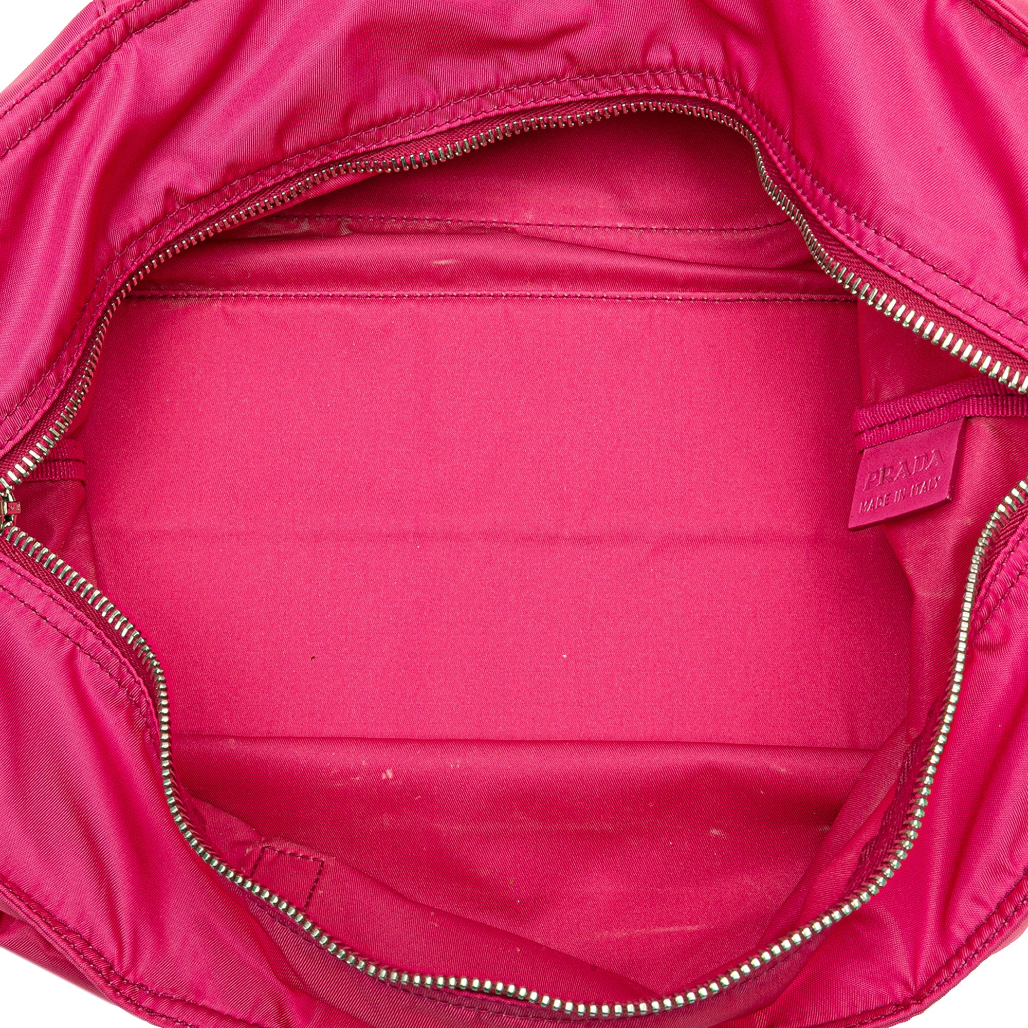 Prada | Pre-Owned Tessuto Zip Tote | Pink/Hot Pink - Image 8