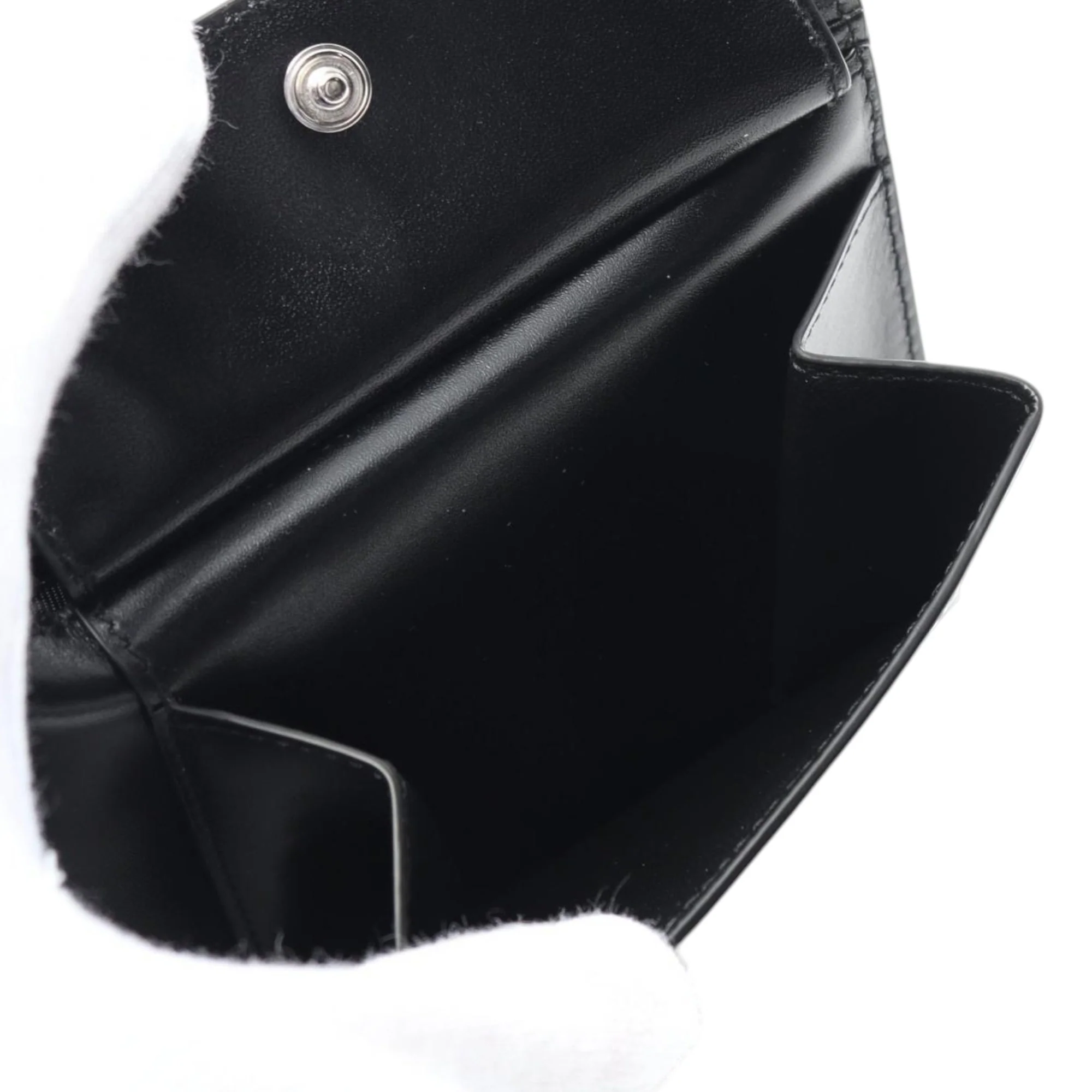 Saint Laurent | Pre-Owned Leather Monogram Wallet | Black - Image 3