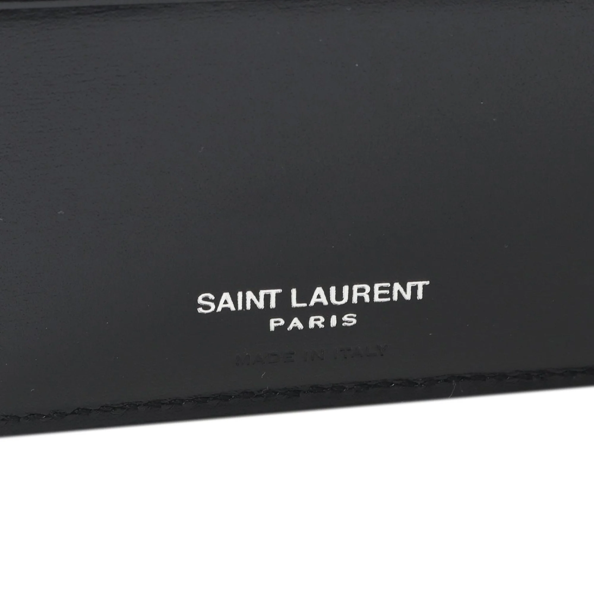 Saint Laurent | Pre-Owned Leather Monogram Wallet | Black - Image 5