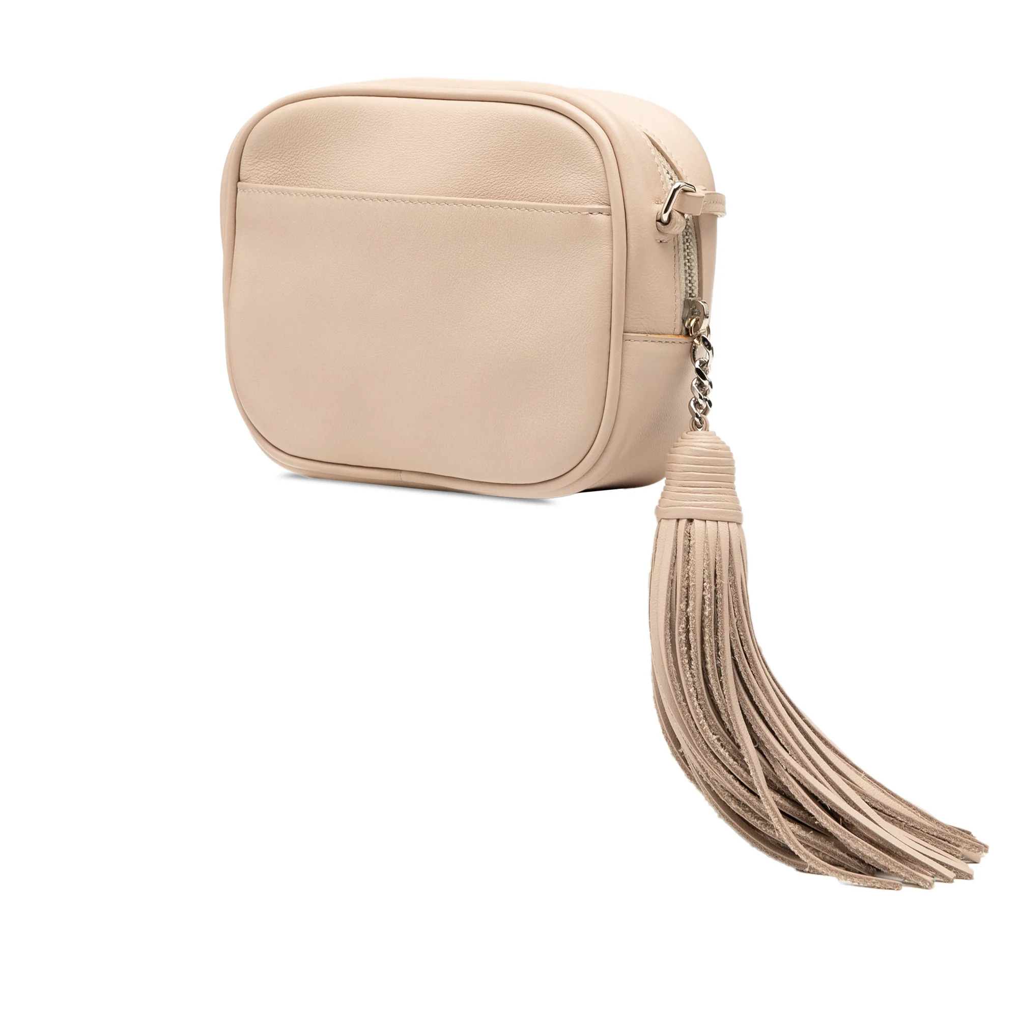 Saint Laurent | Pre-Owned Nappa Monogram Blogger Bag | Brown/Nude - Image 2