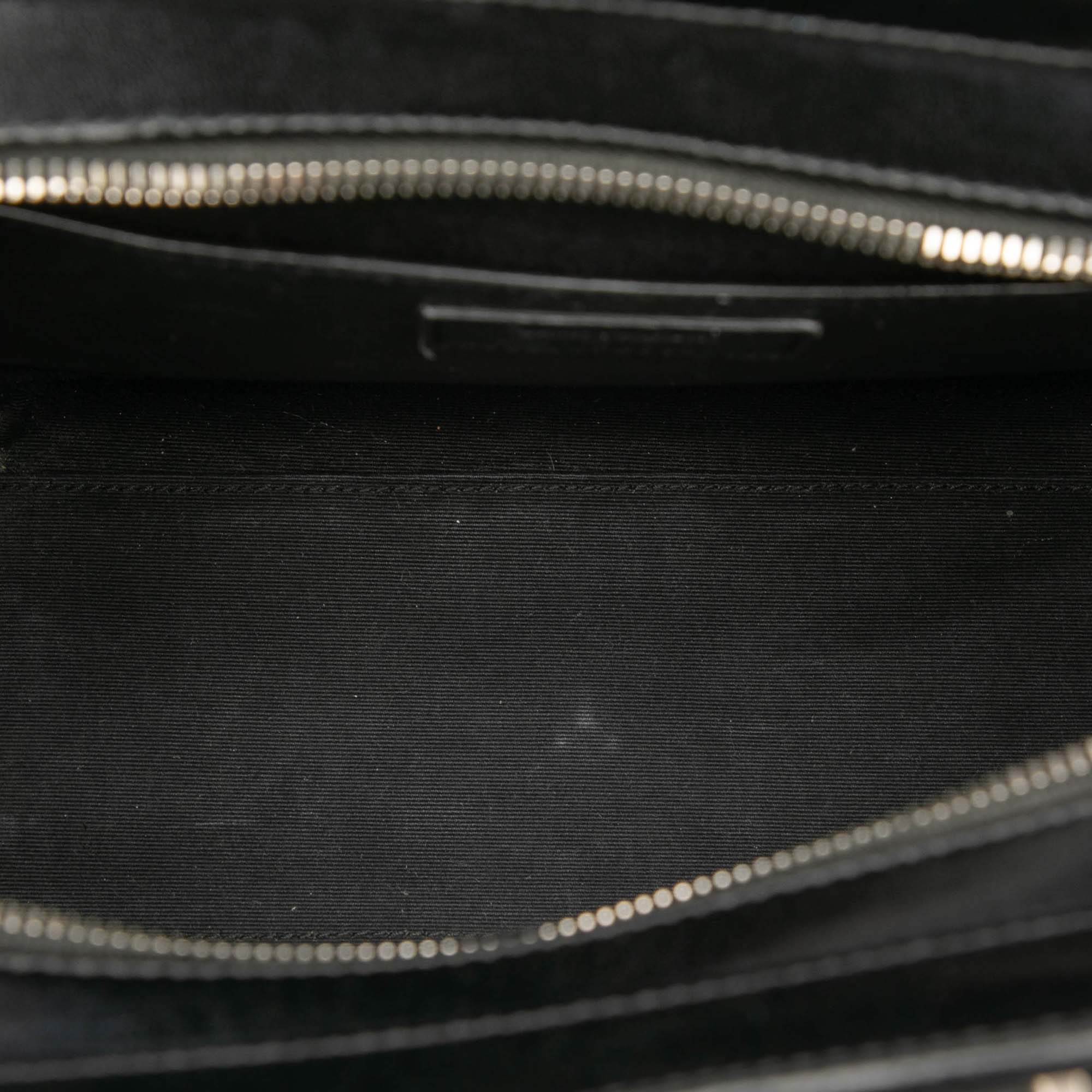 Saint Laurent | Pre-Owned Small Canvas Uptown Satchel | White - Image 4