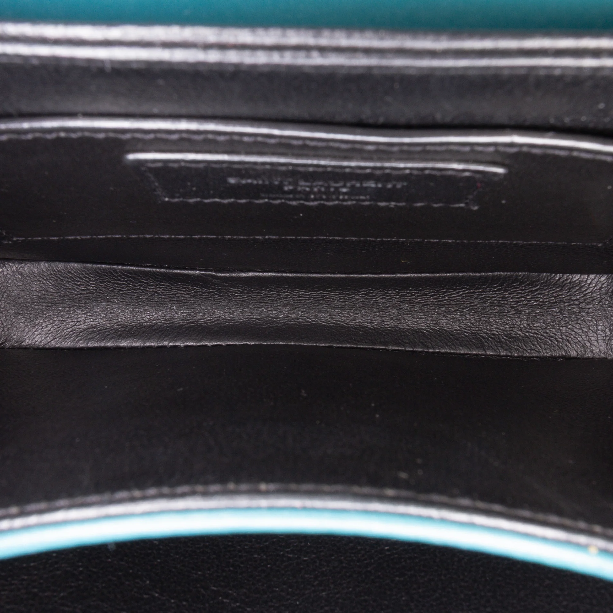 Saint Laurent | Pre-Owned Small Leather Solferino Satchel In Box | Blue - Image 5