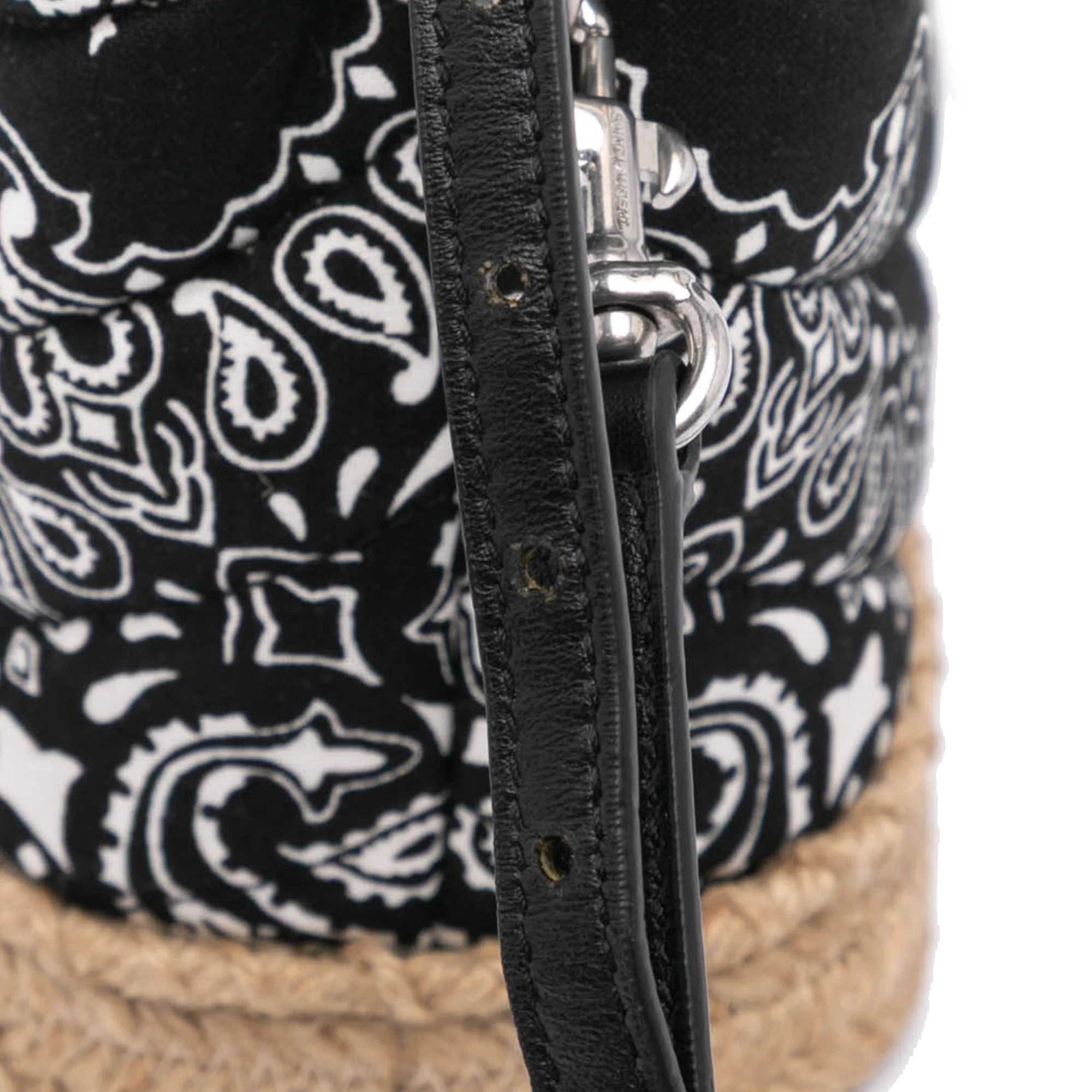 Saint Laurent | Pre-Owned Toy Matelasse Cotton Bandana Print Monogram LouLou Crossbody | Black - Image 3