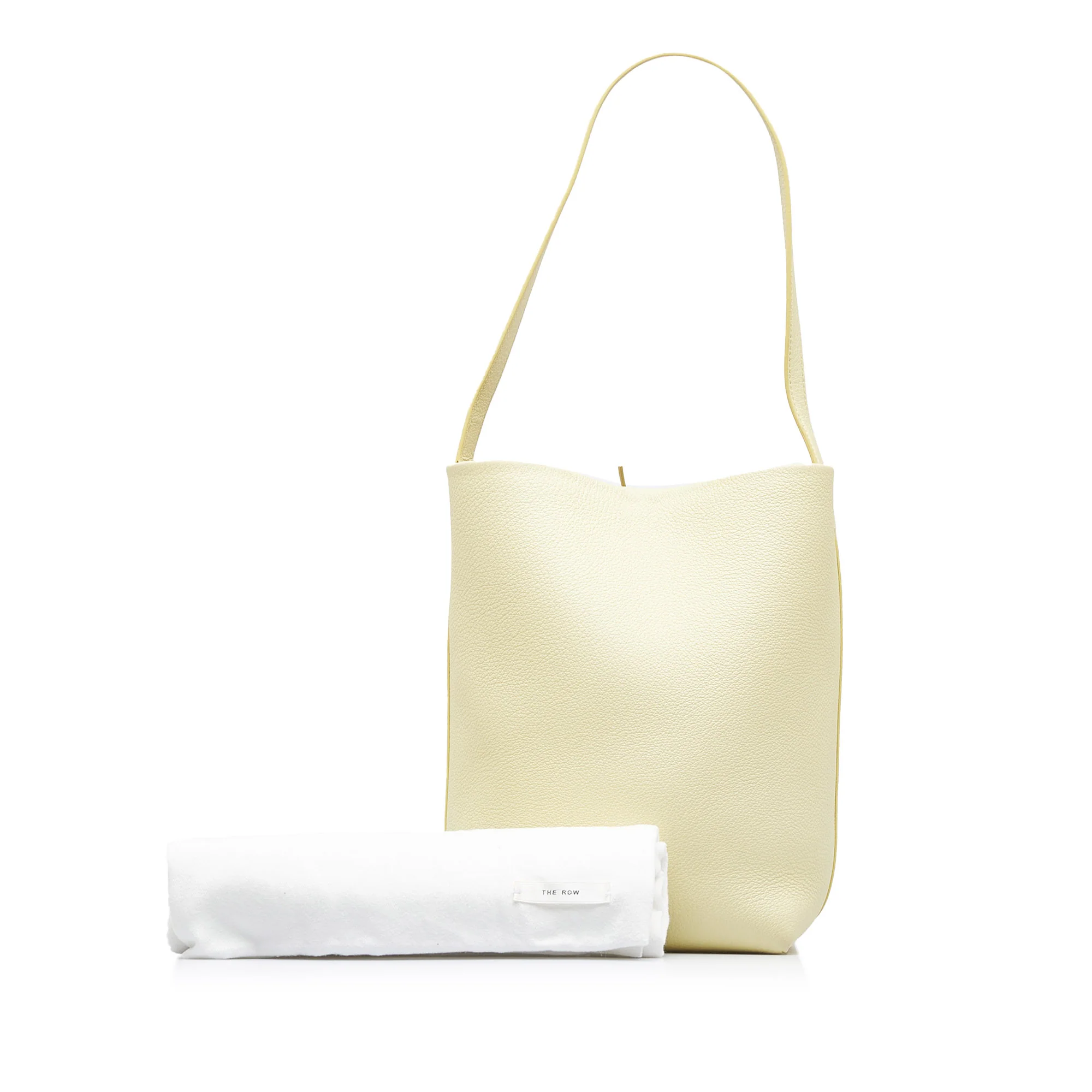 The Row | Pre-Owned Medium N/S Park Tote | Yellow/Light Yellow - Image 3
