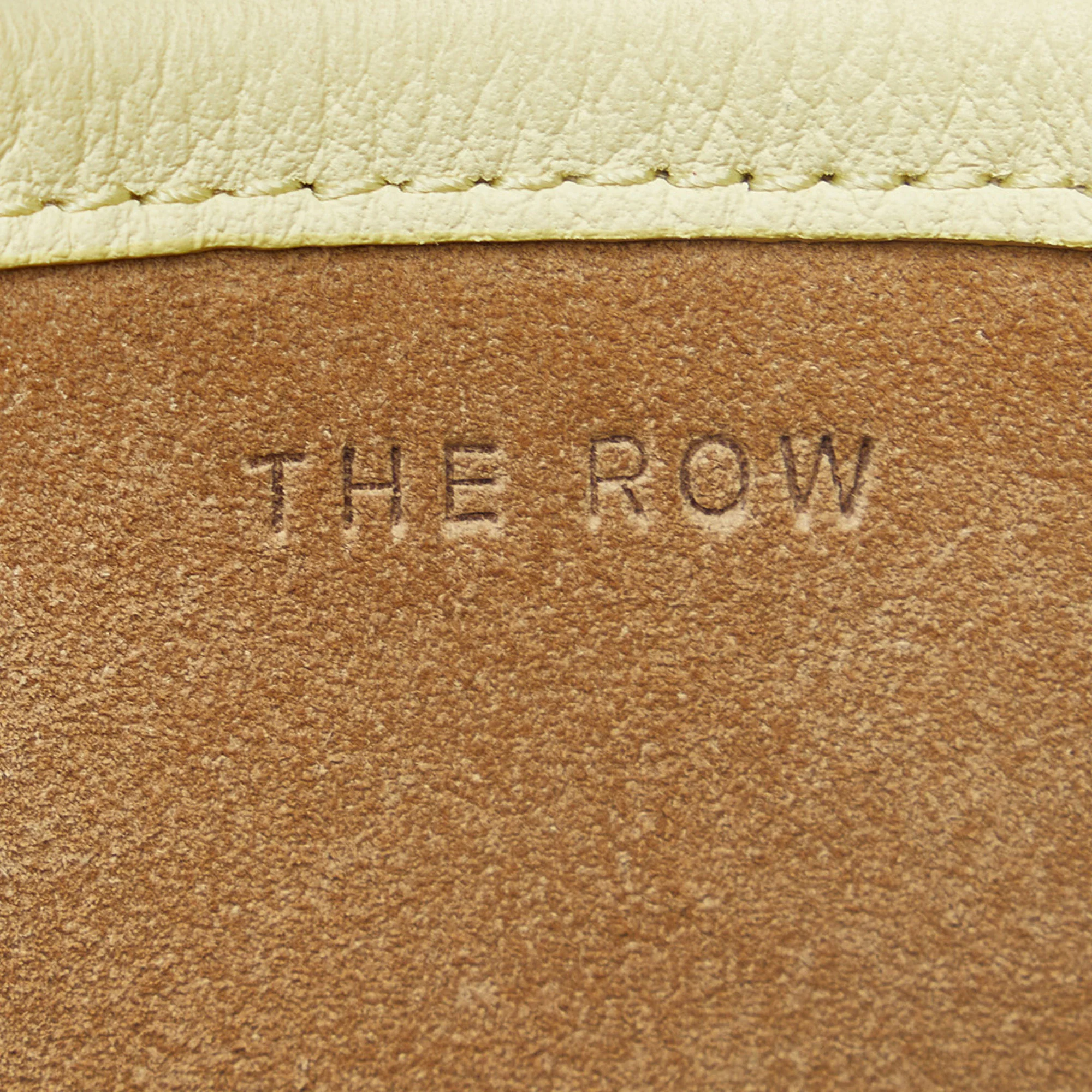 The Row | Pre-Owned Medium N/S Park Tote | Yellow/Light Yellow - Image 8