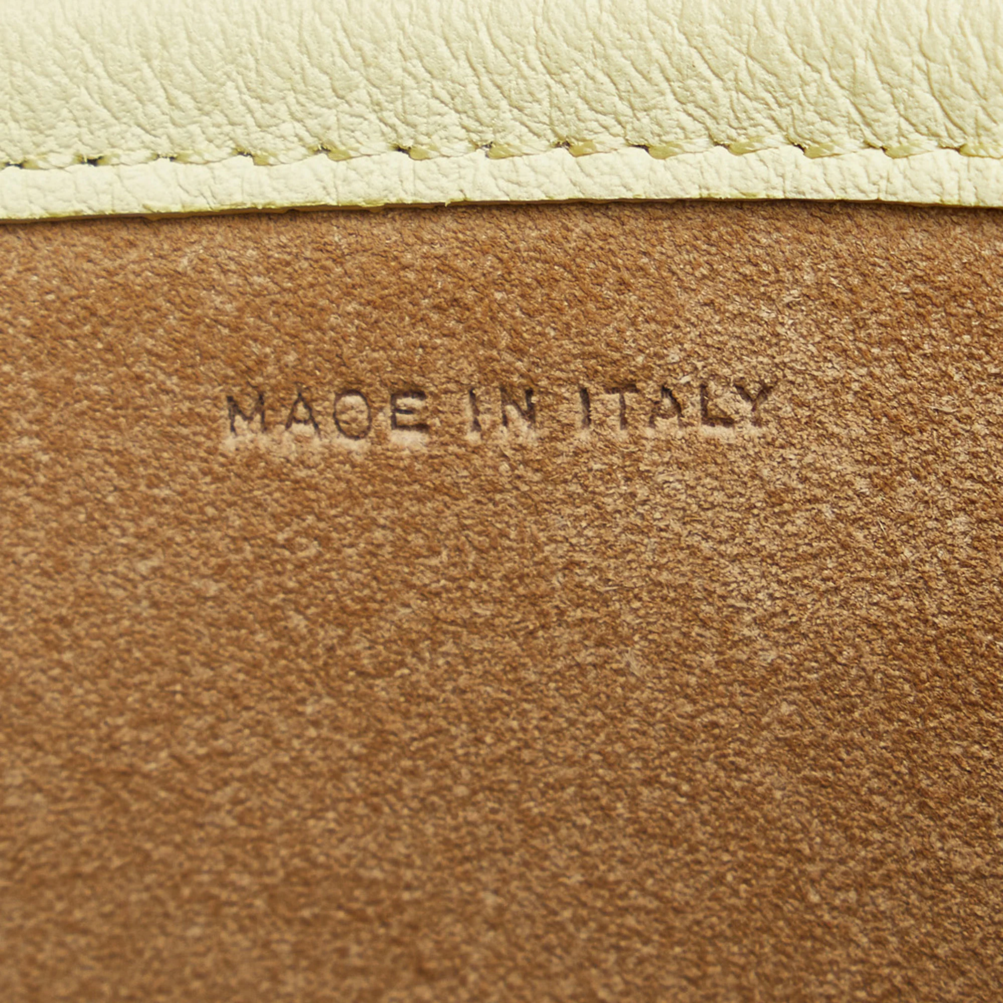The Row | Pre-Owned Medium N/S Park Tote | Yellow/Light Yellow - Image 9