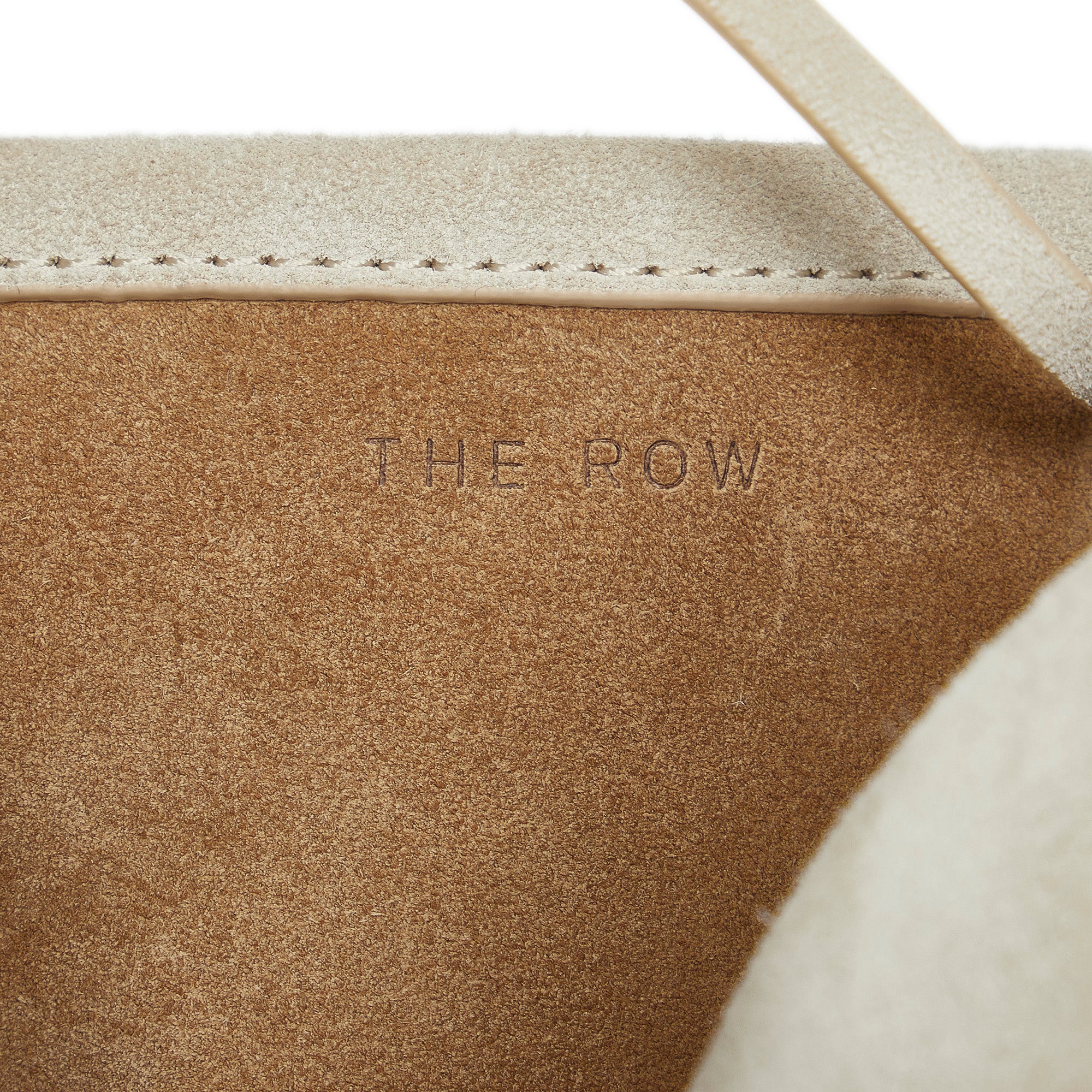 The Row | Pre-Owned Small N/S Park Suede Tote | Beige - Image 8