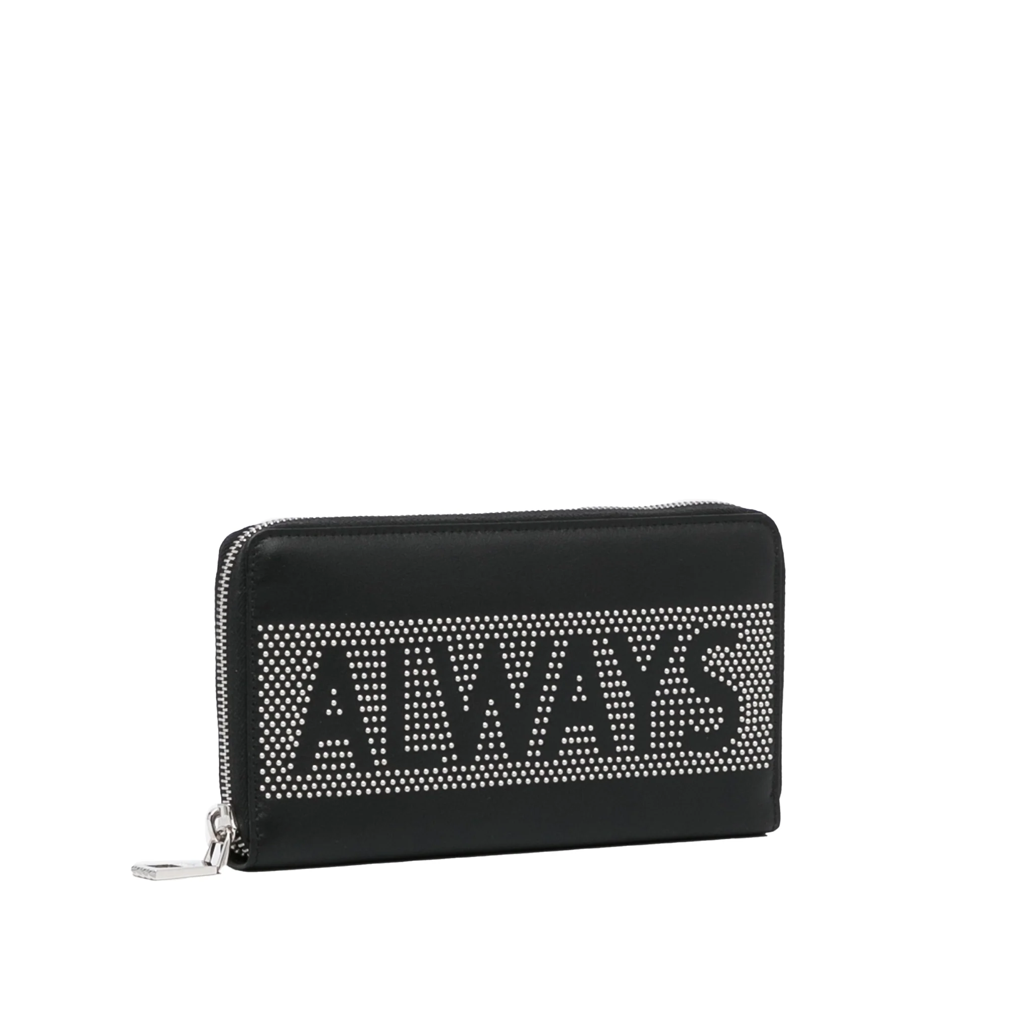 Valentino | Pre-Owned Studded Zip Around Wallet | Black - Image 6